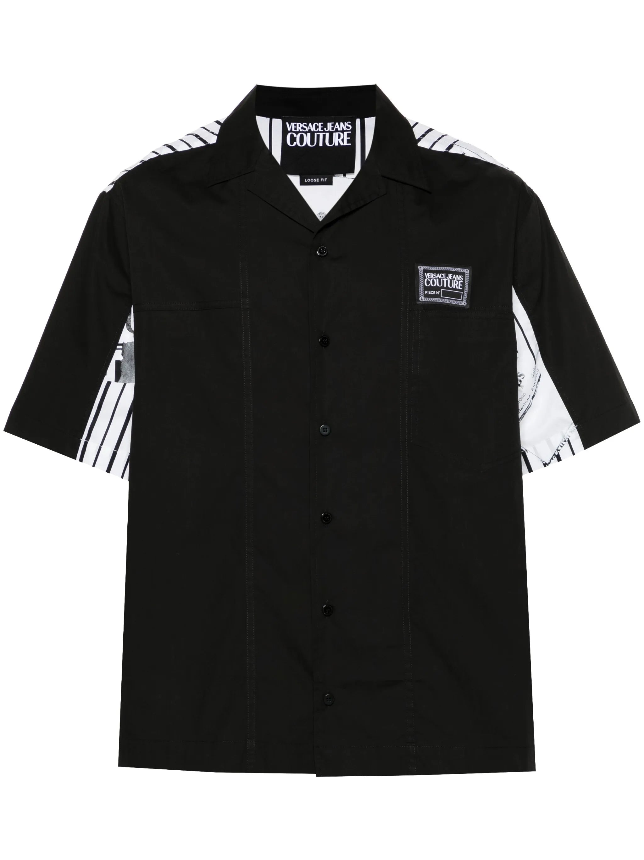 panelled cotton shirt