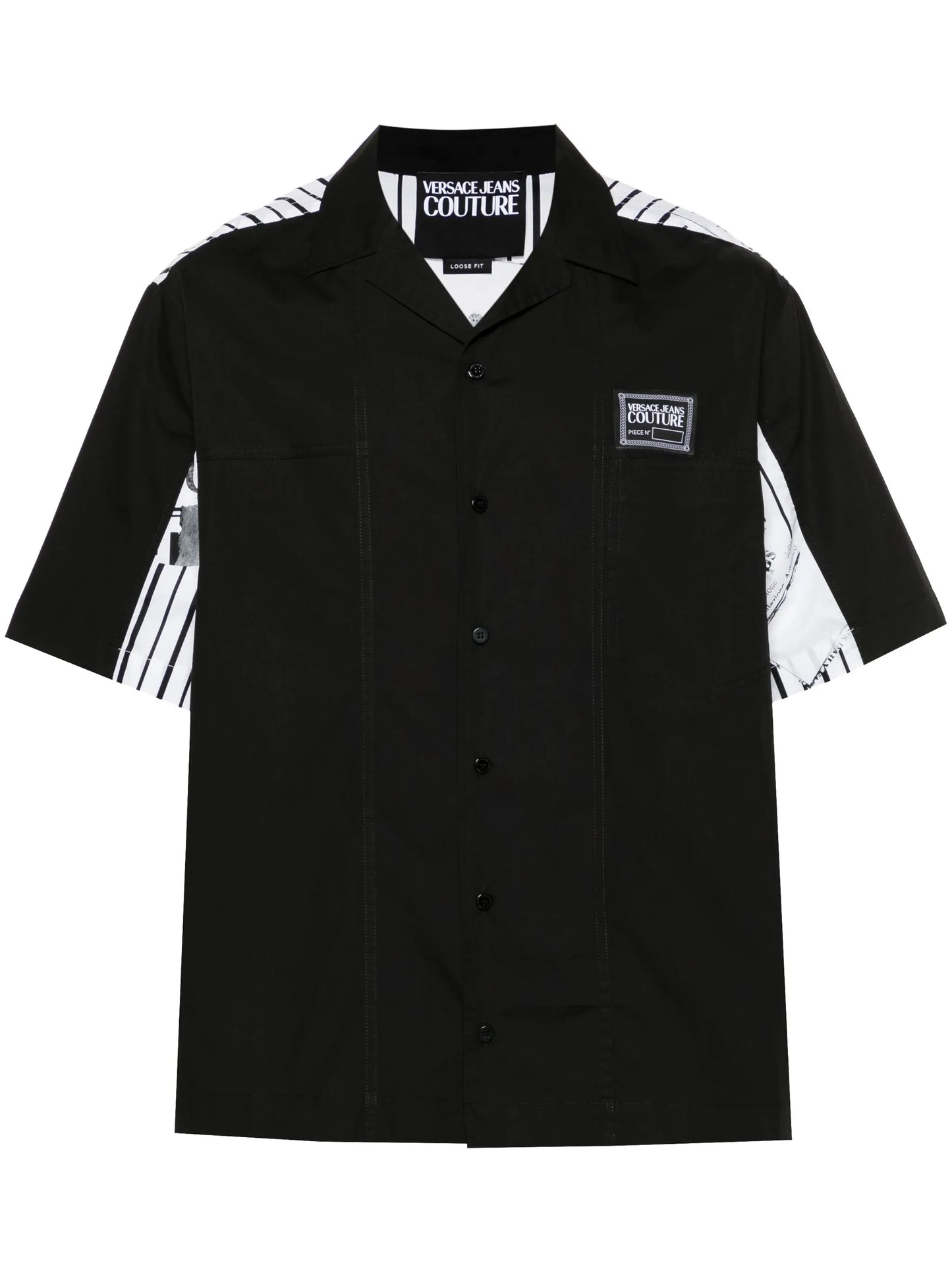 panelled cotton shirt