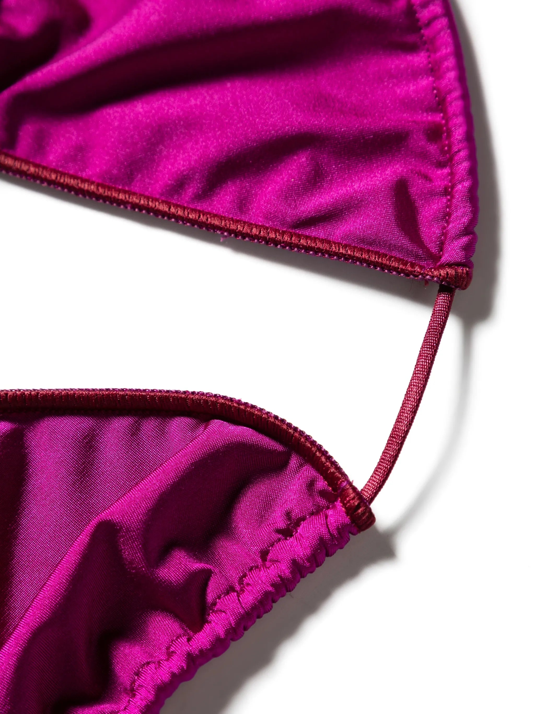 Sam satin-finish bikini set