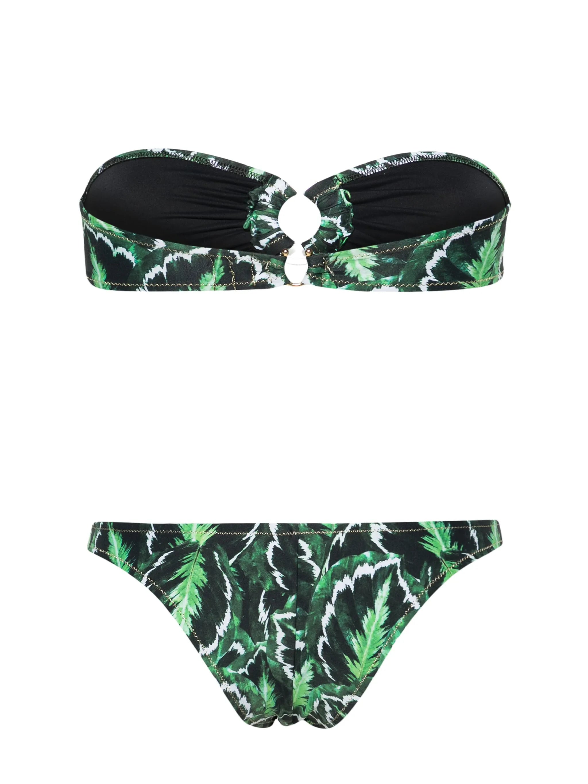 Band Camp leaf-print bikini set