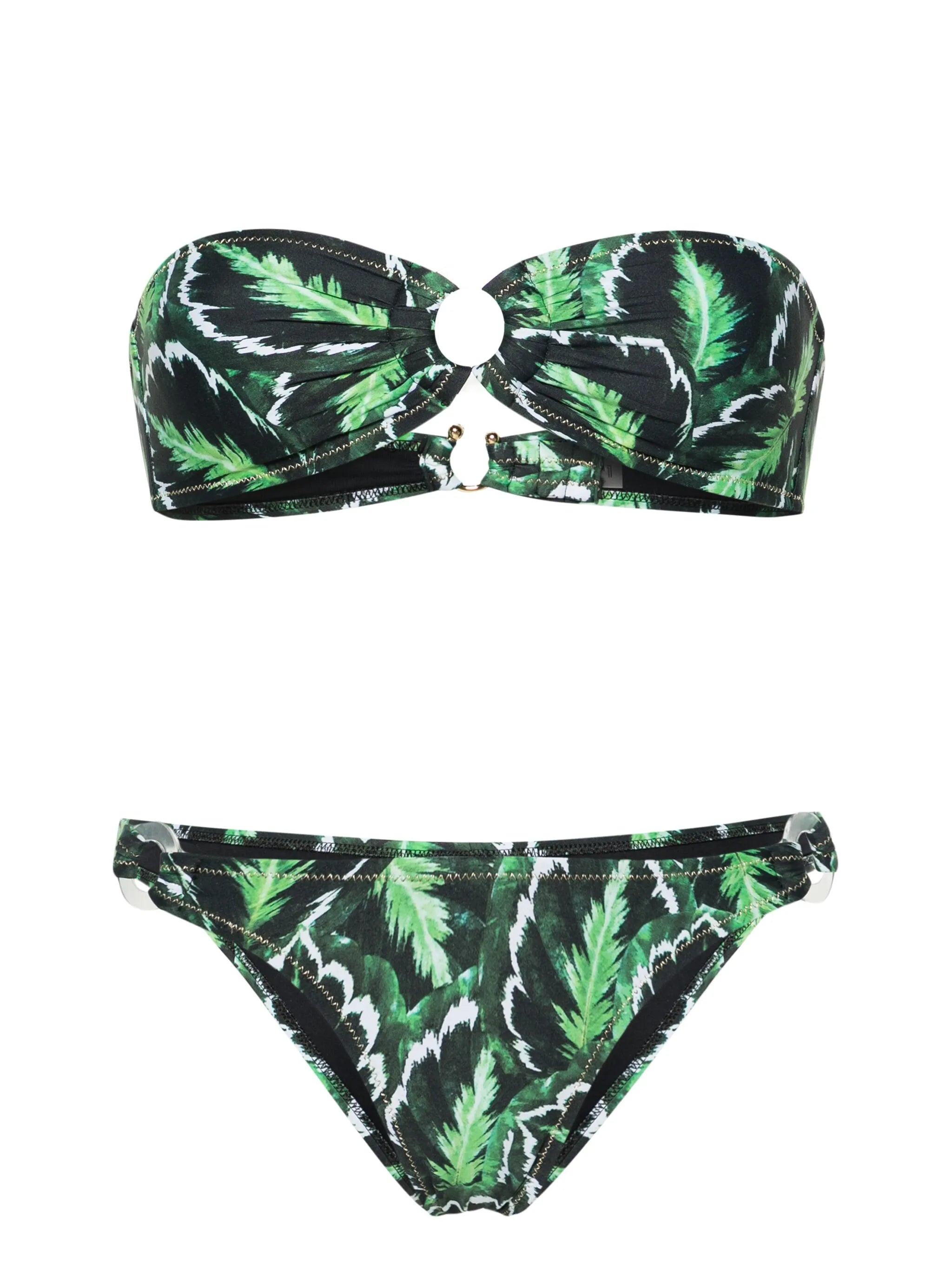 Band Camp leaf-print bikini set