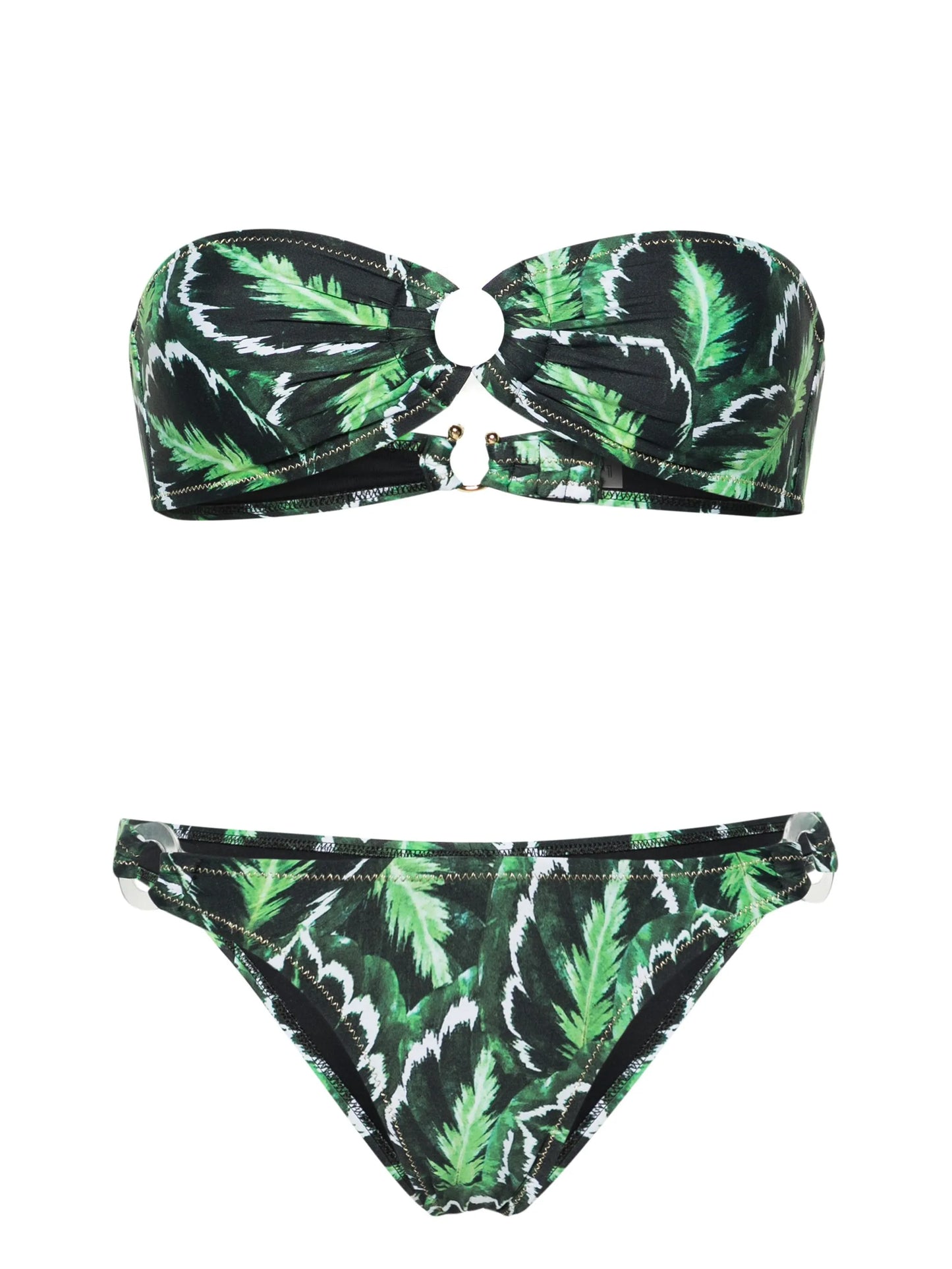Band Camp leaf-print bikini set