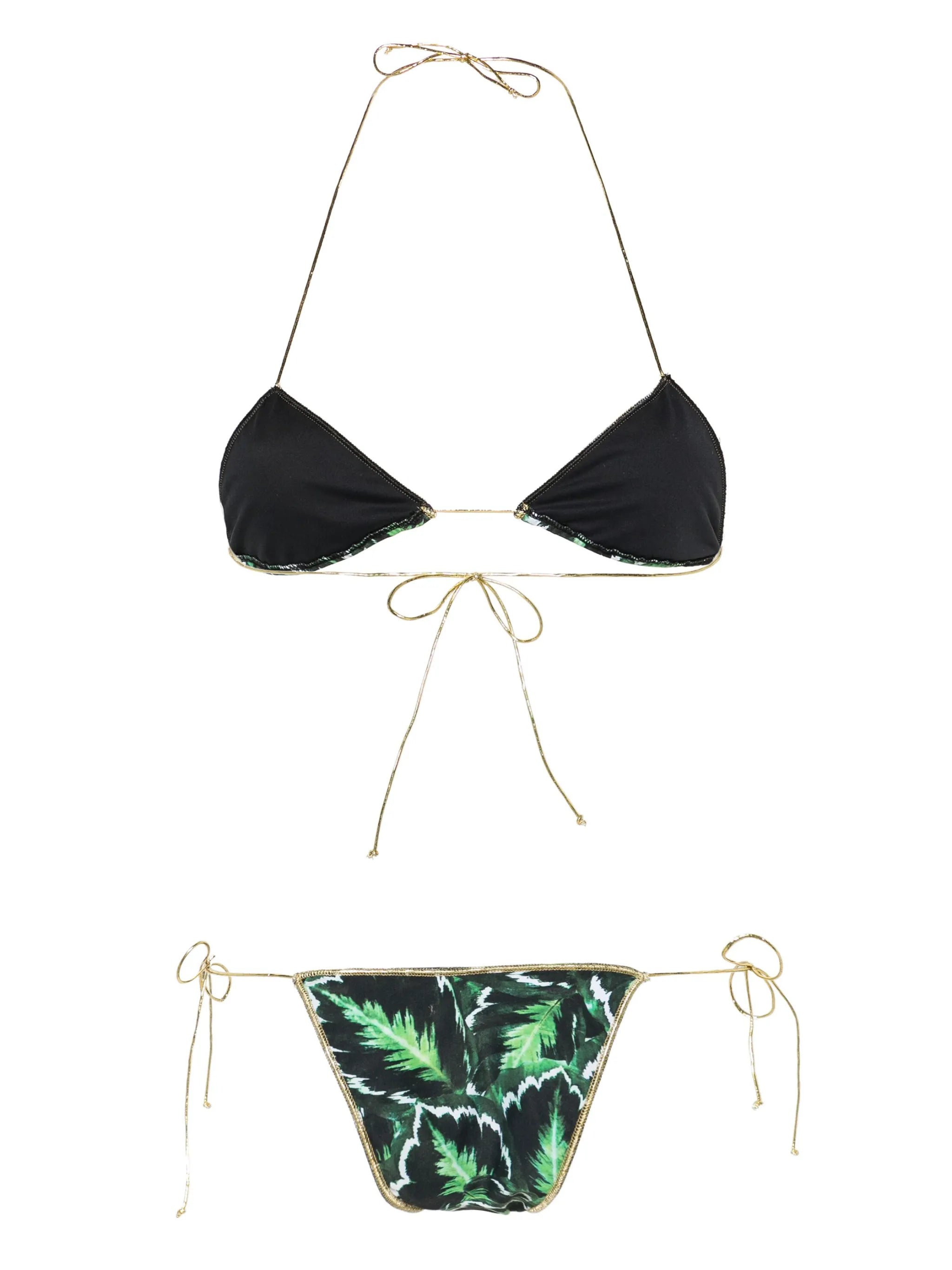 Sam leaf-print bikini set