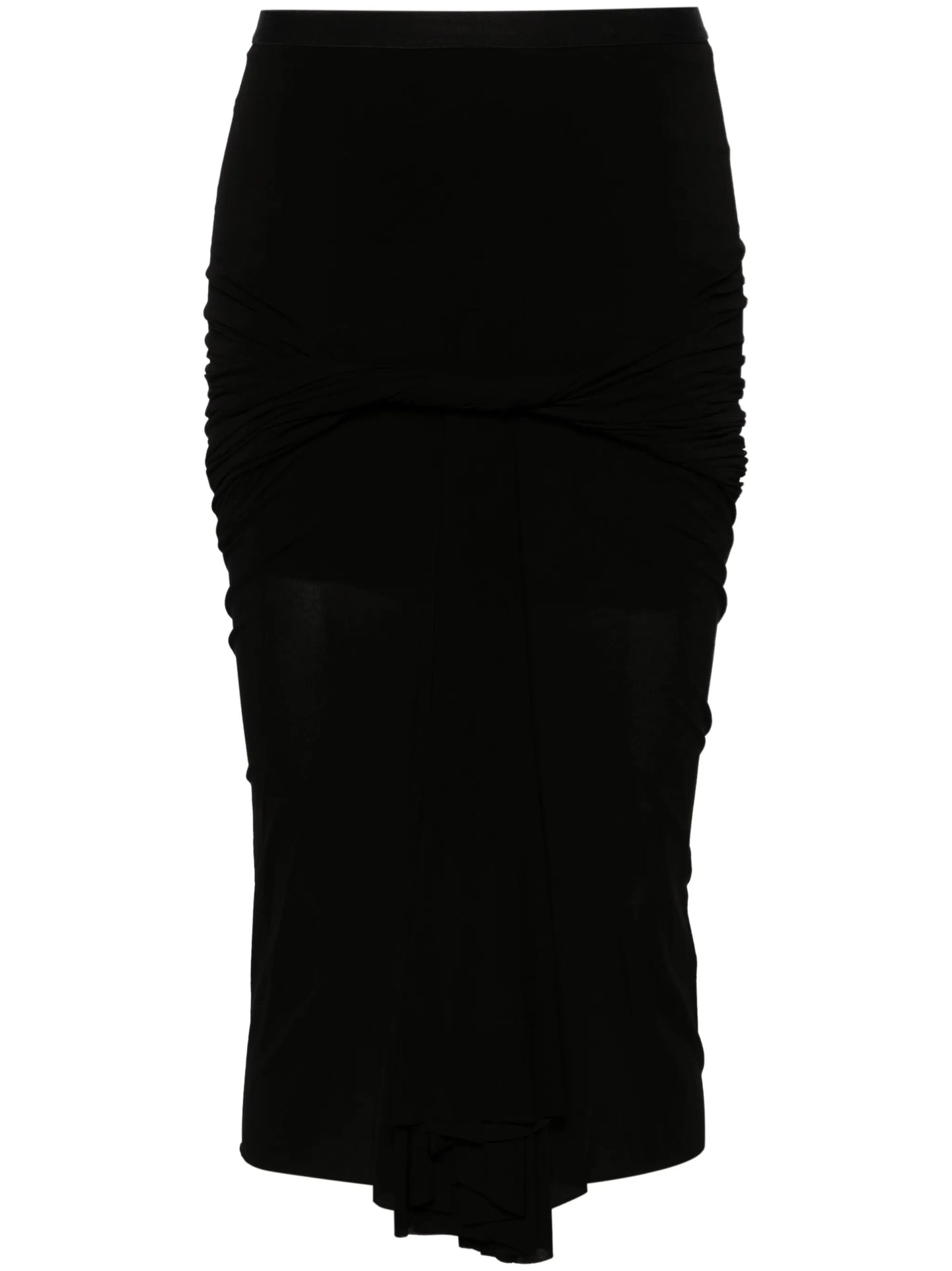 twist-detailing midi skirt