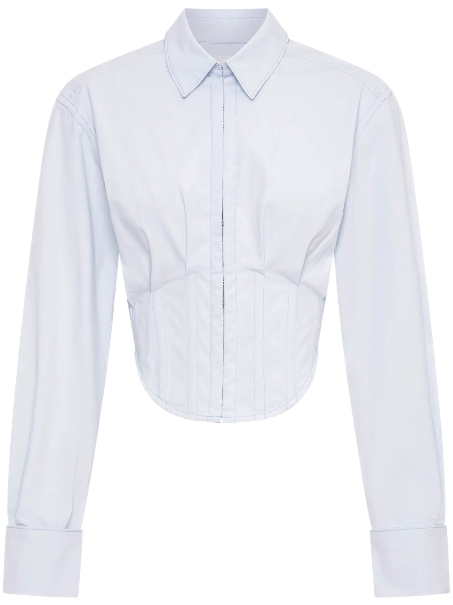 cropped corset-style shirt
