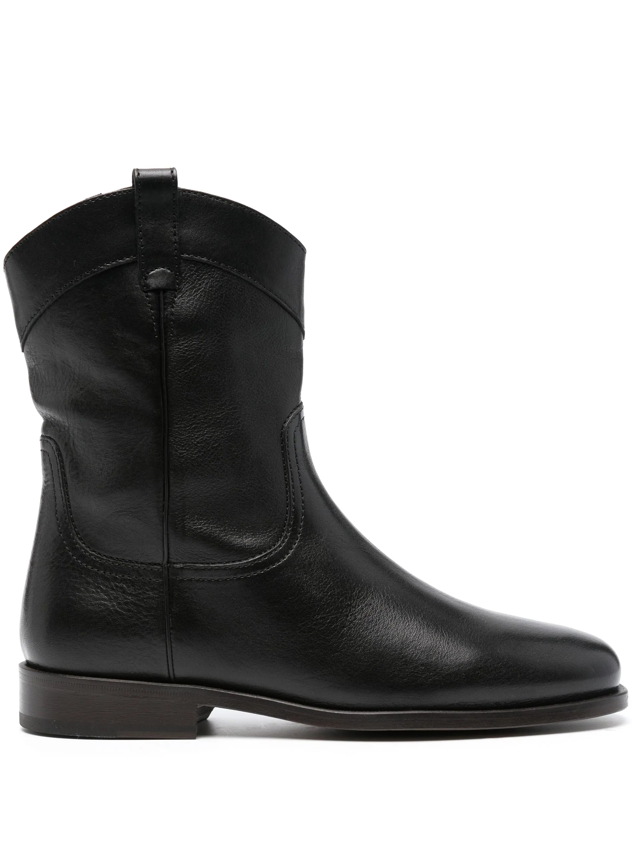 Western-style leather boots