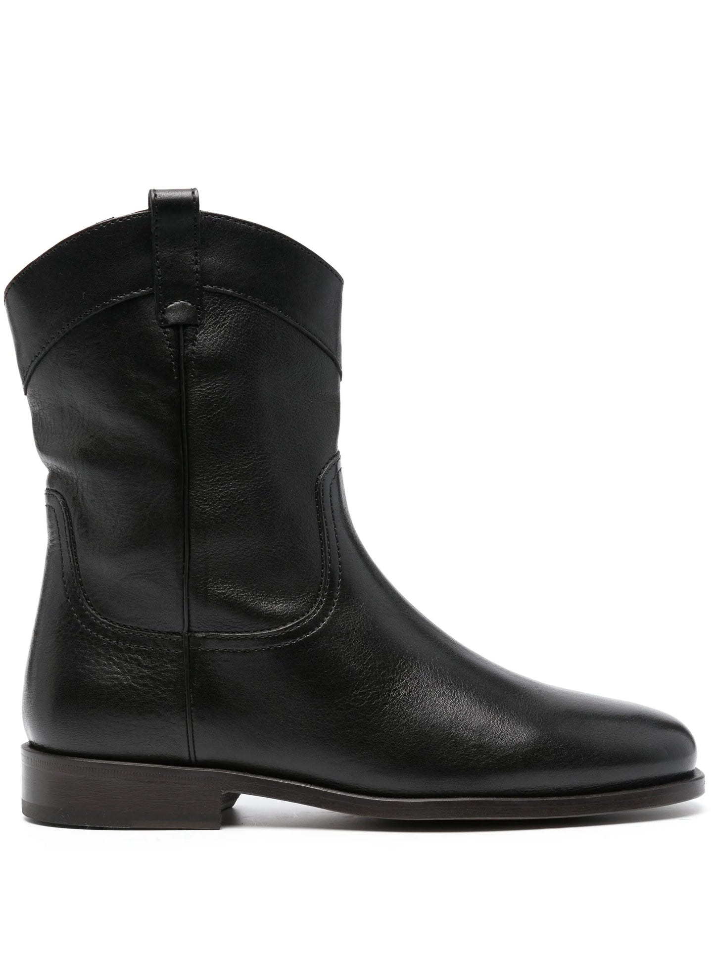 Western-style leather boots