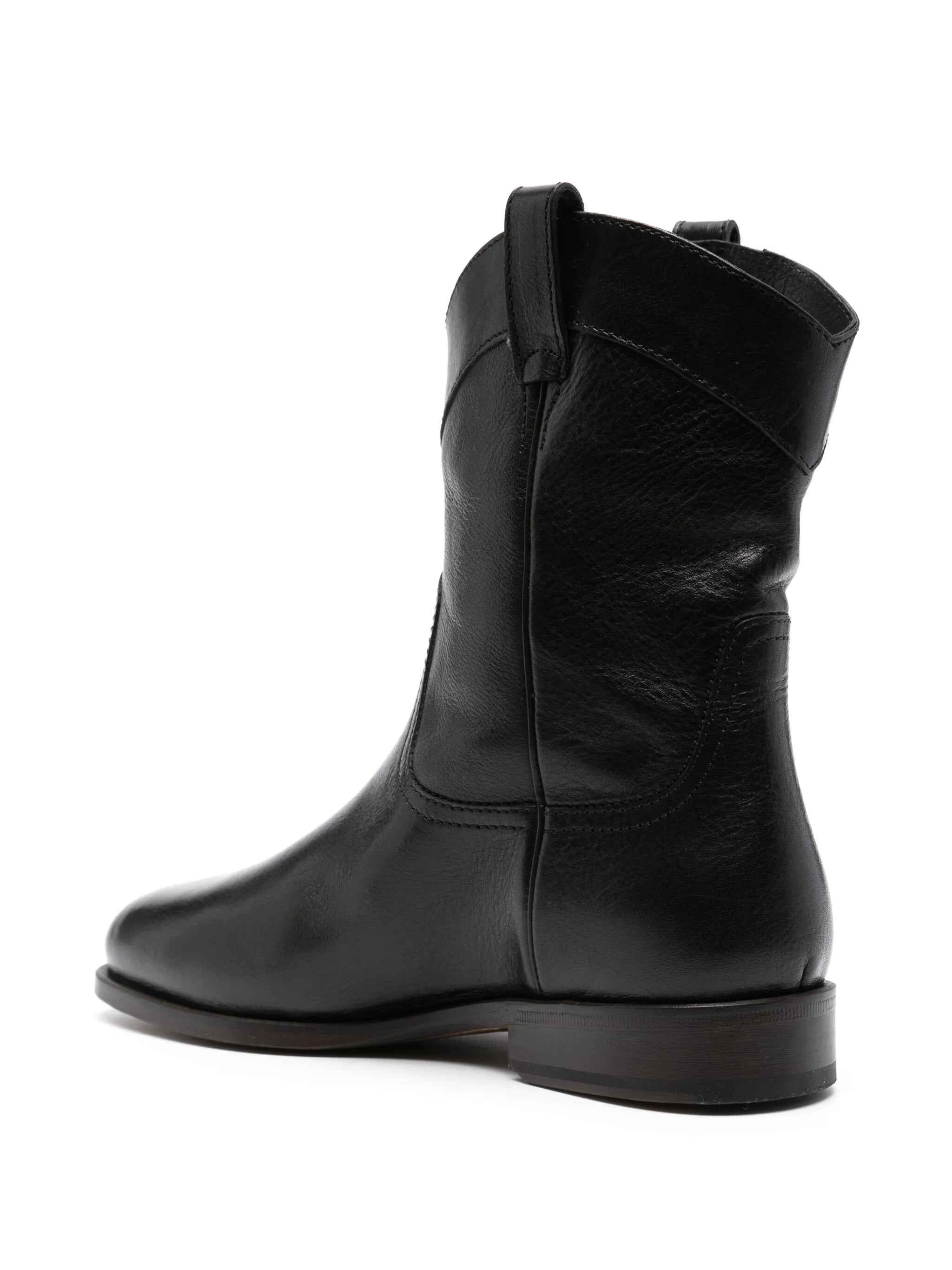 Western-style leather boots