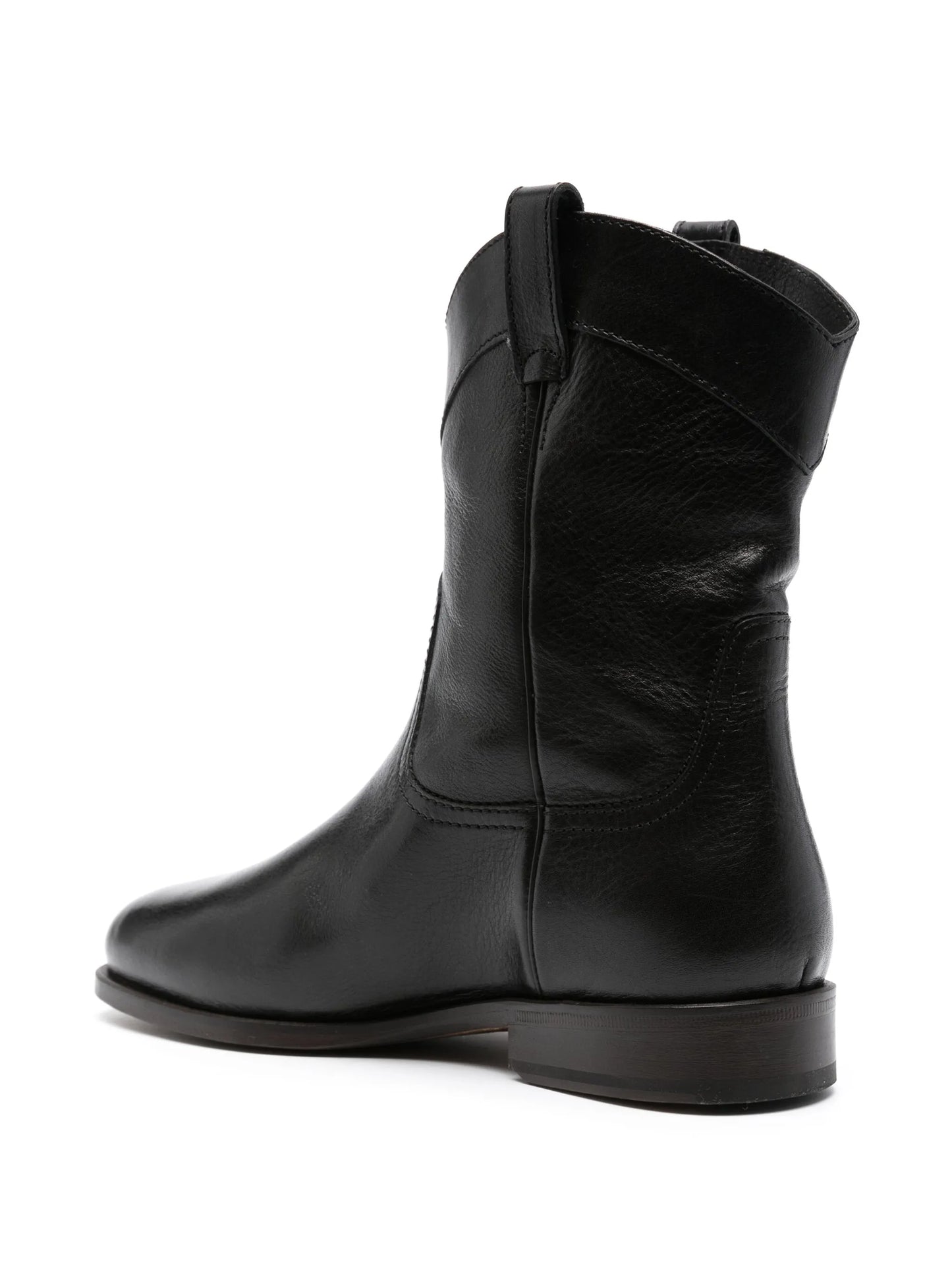 Western-style leather boots