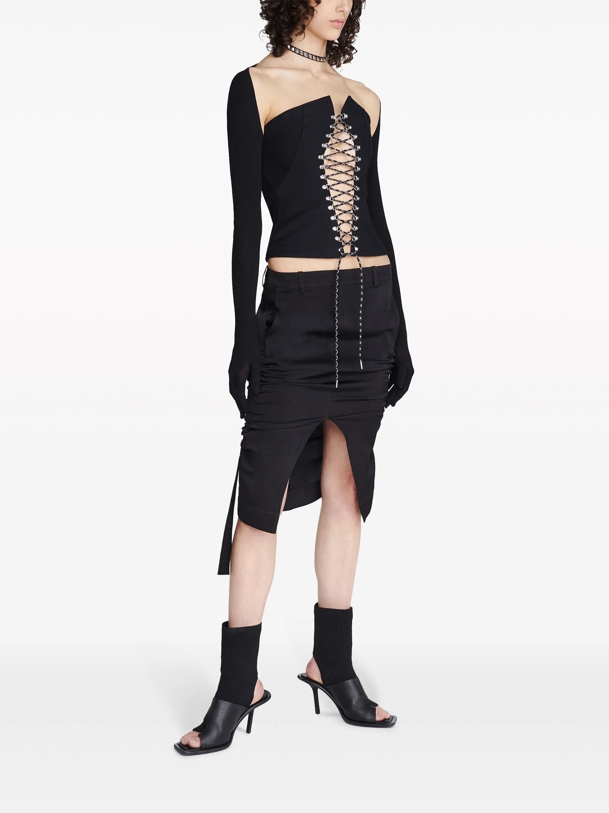 Hiking lace-up corset top