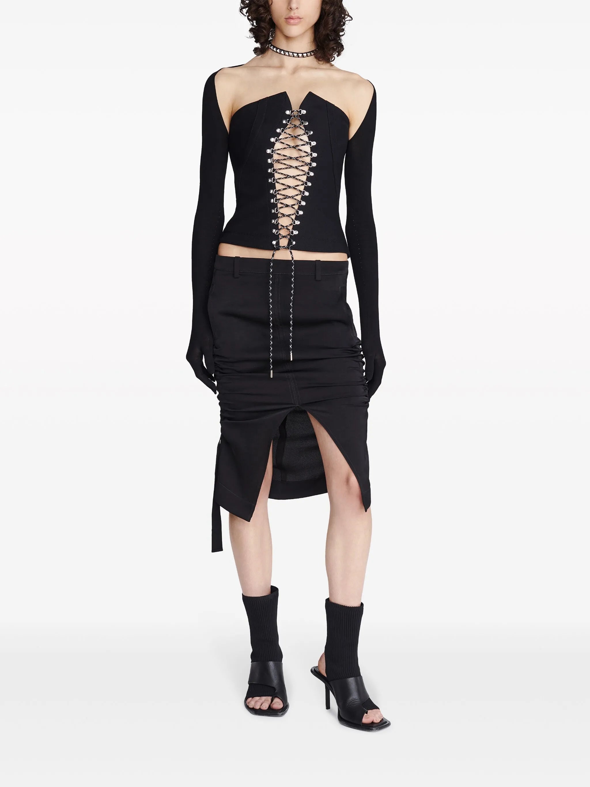 Hiking lace-up corset top