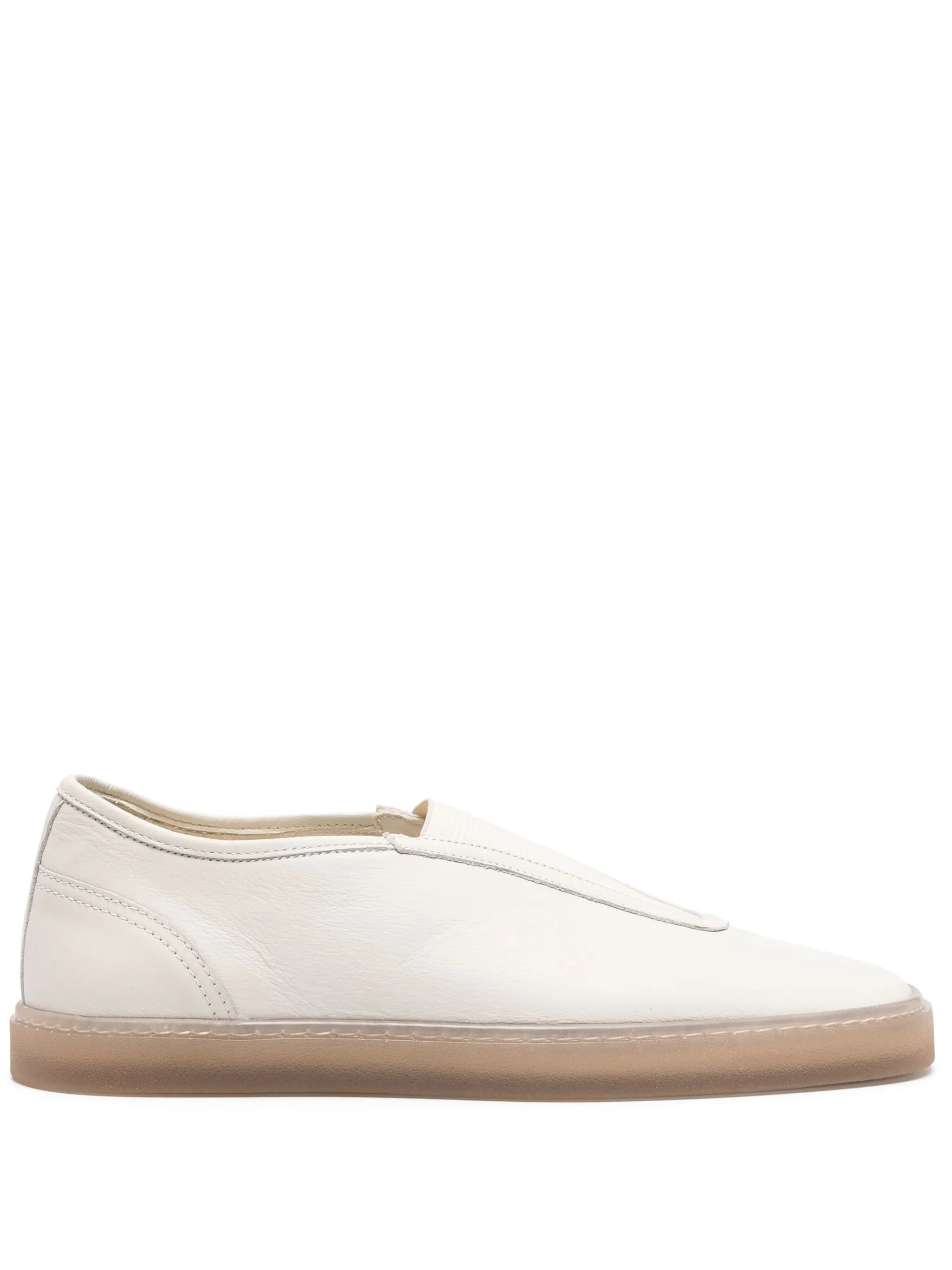 Linoleum slip-on leather sneakers