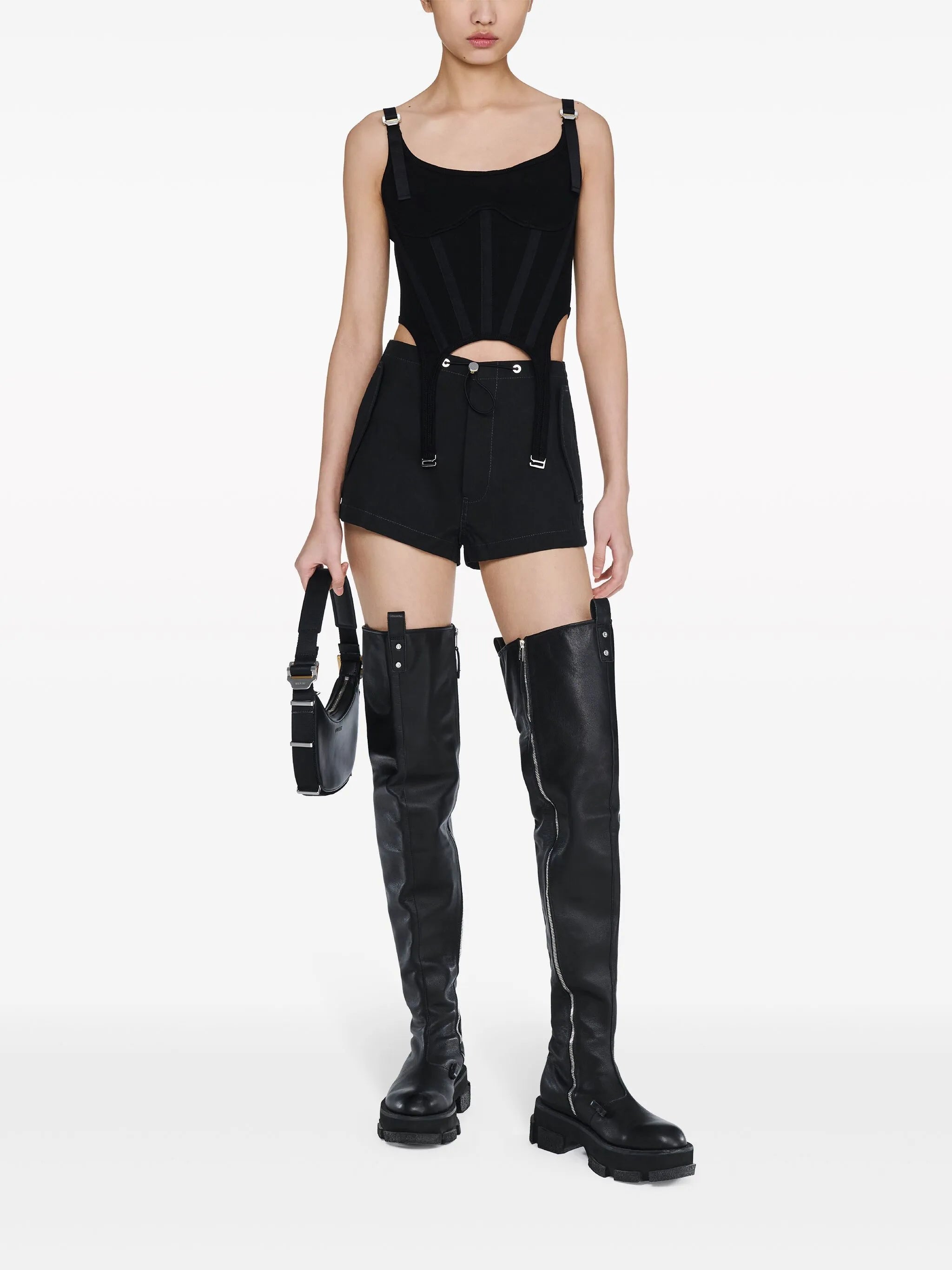 Safety Slider Rib Corset blouse