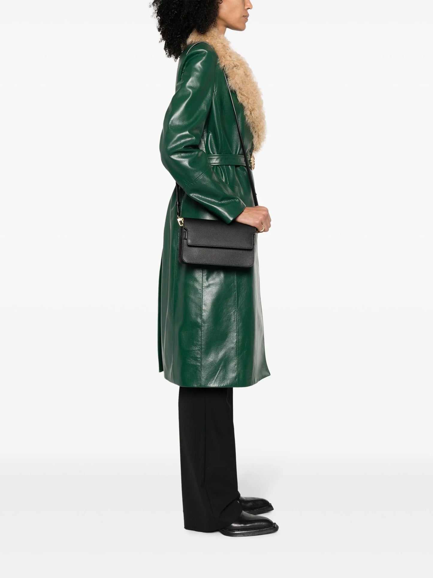 logo-lettering leather bag