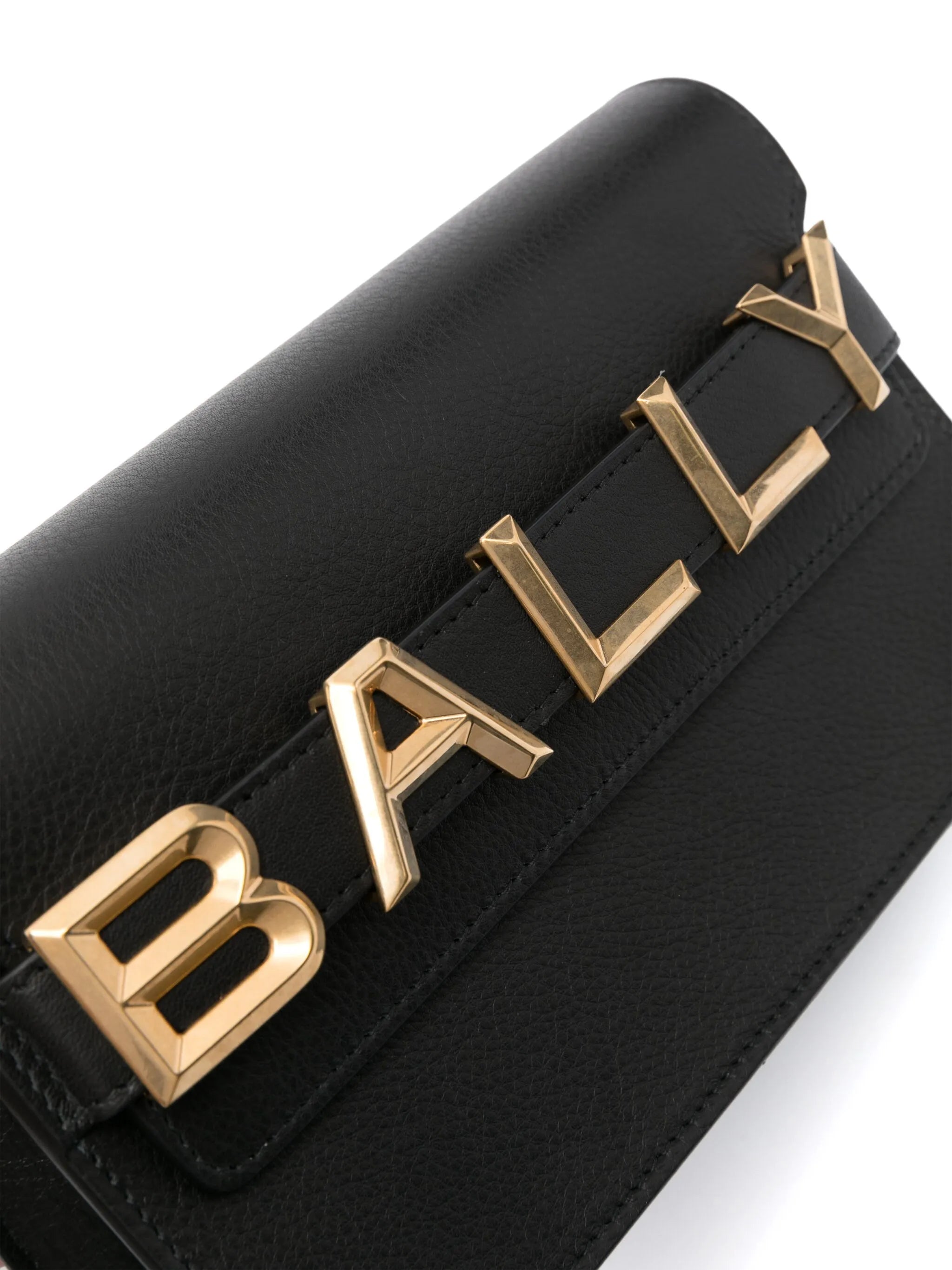 logo-lettering leather bag