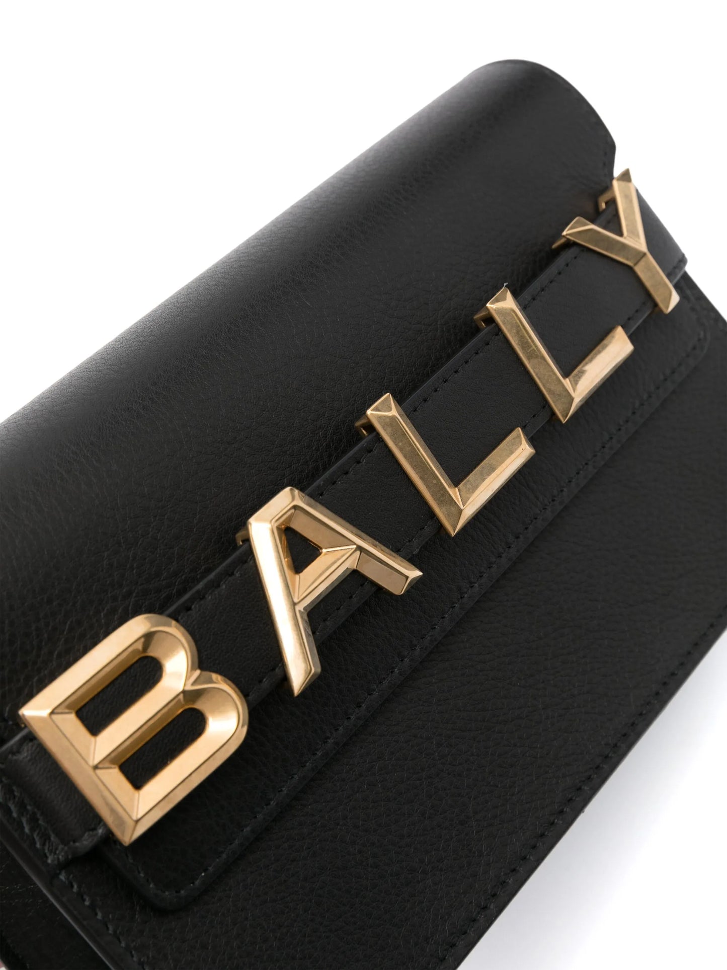 logo-lettering leather bag