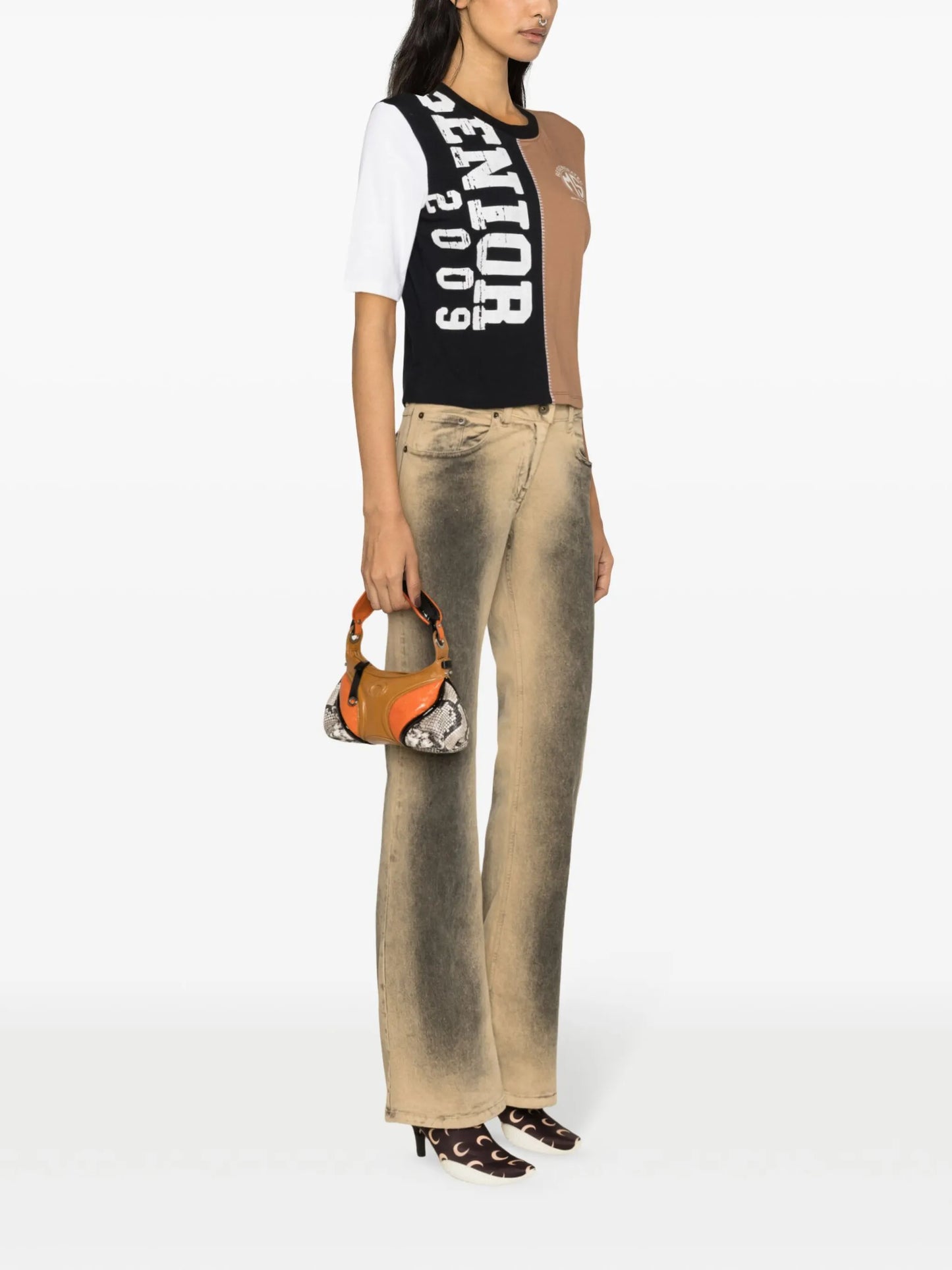 Regenerated graphic-print cotton T-shirt