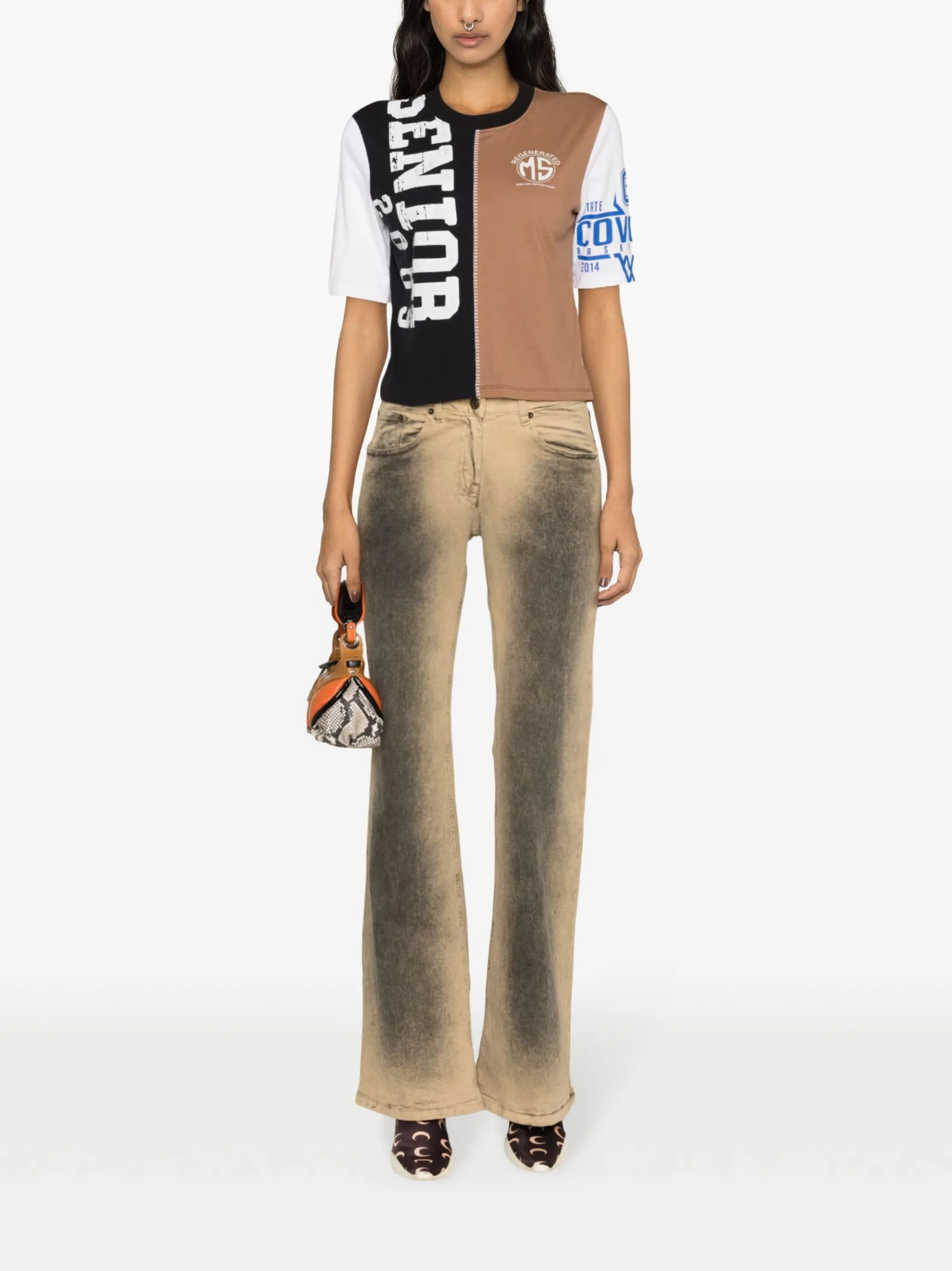 Regenerated graphic-print cotton T-shirt