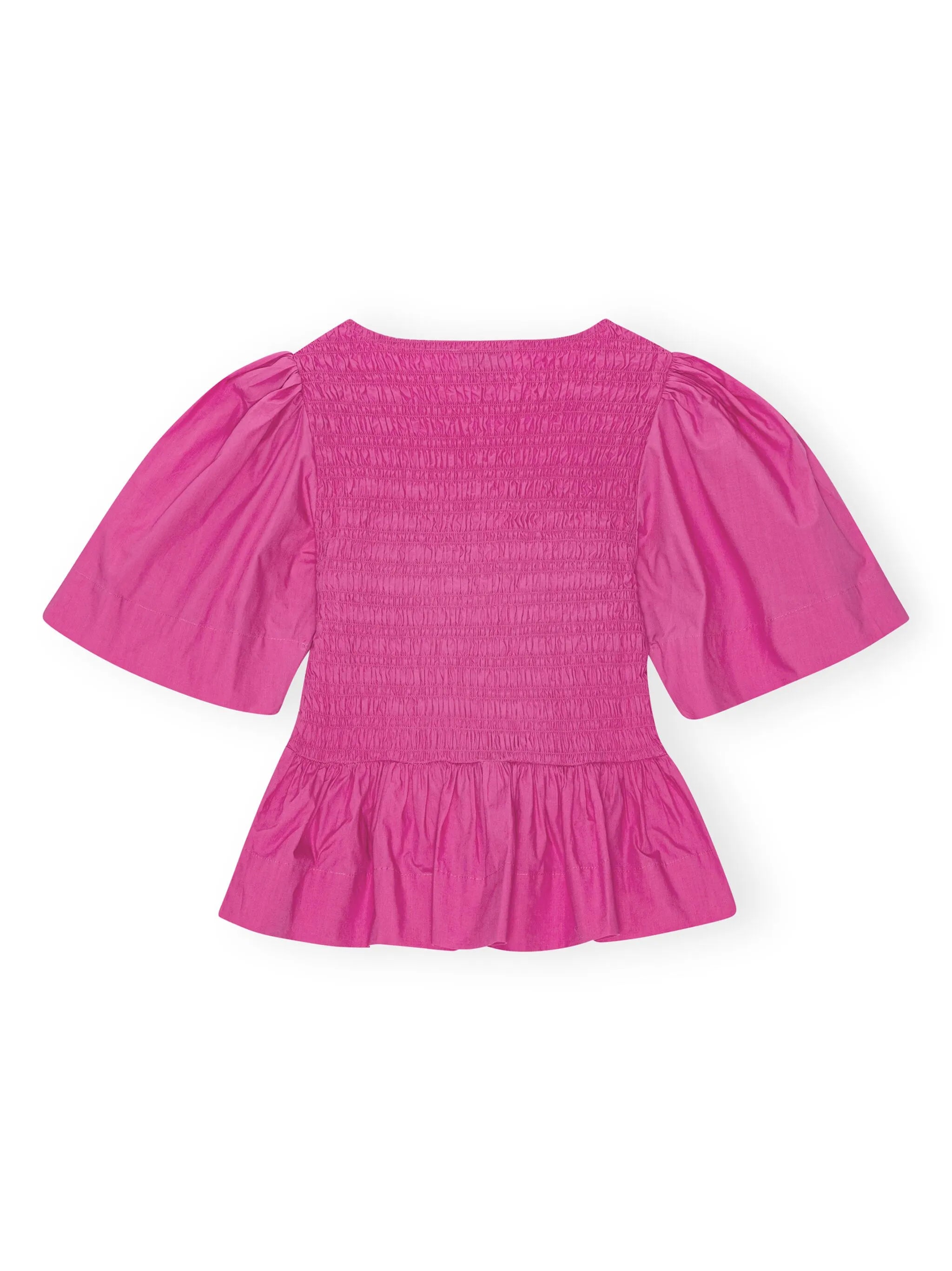 peplum-waist organic-cotton blouse