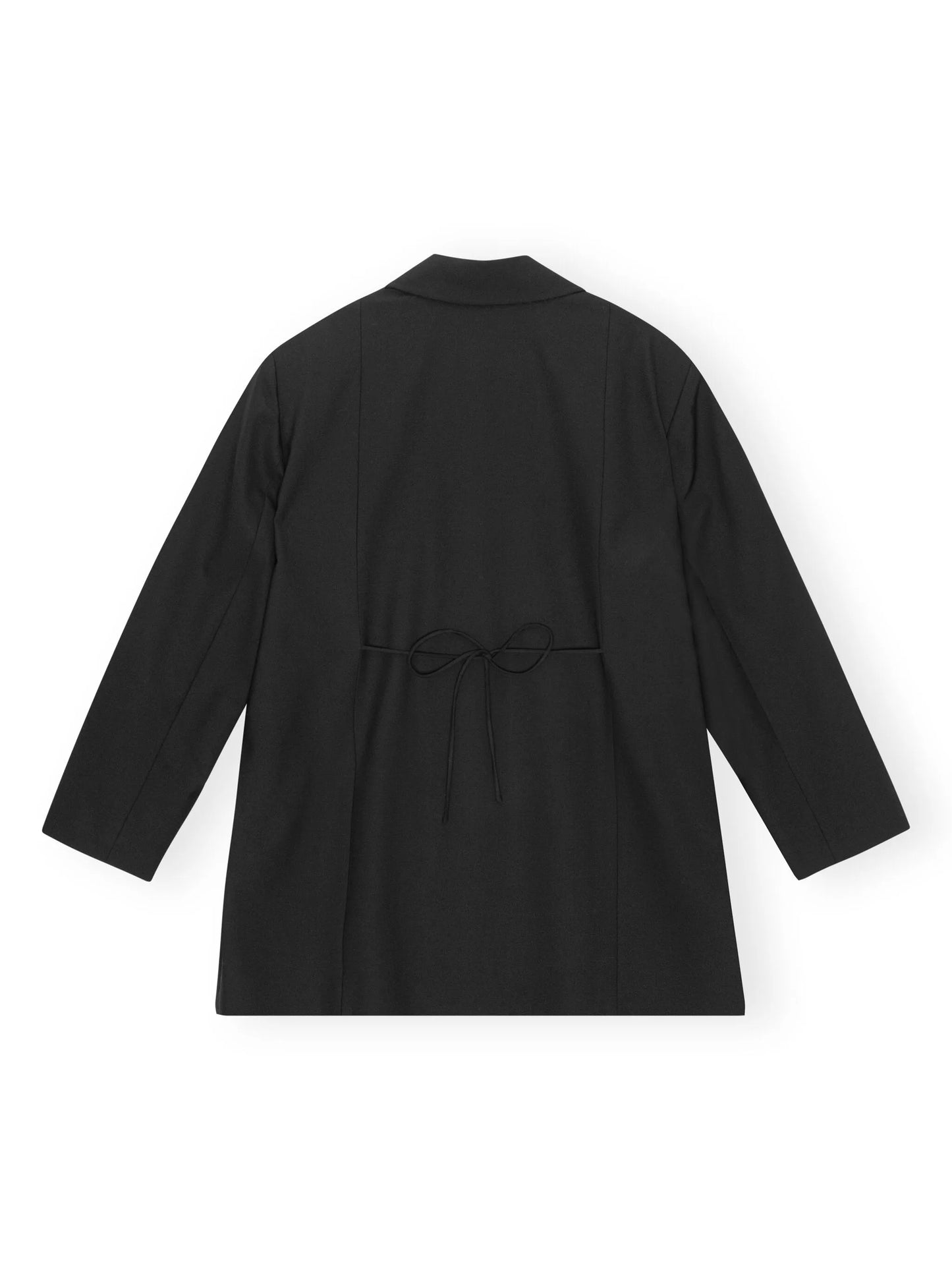 oversized string-tie double-breasted blazer
