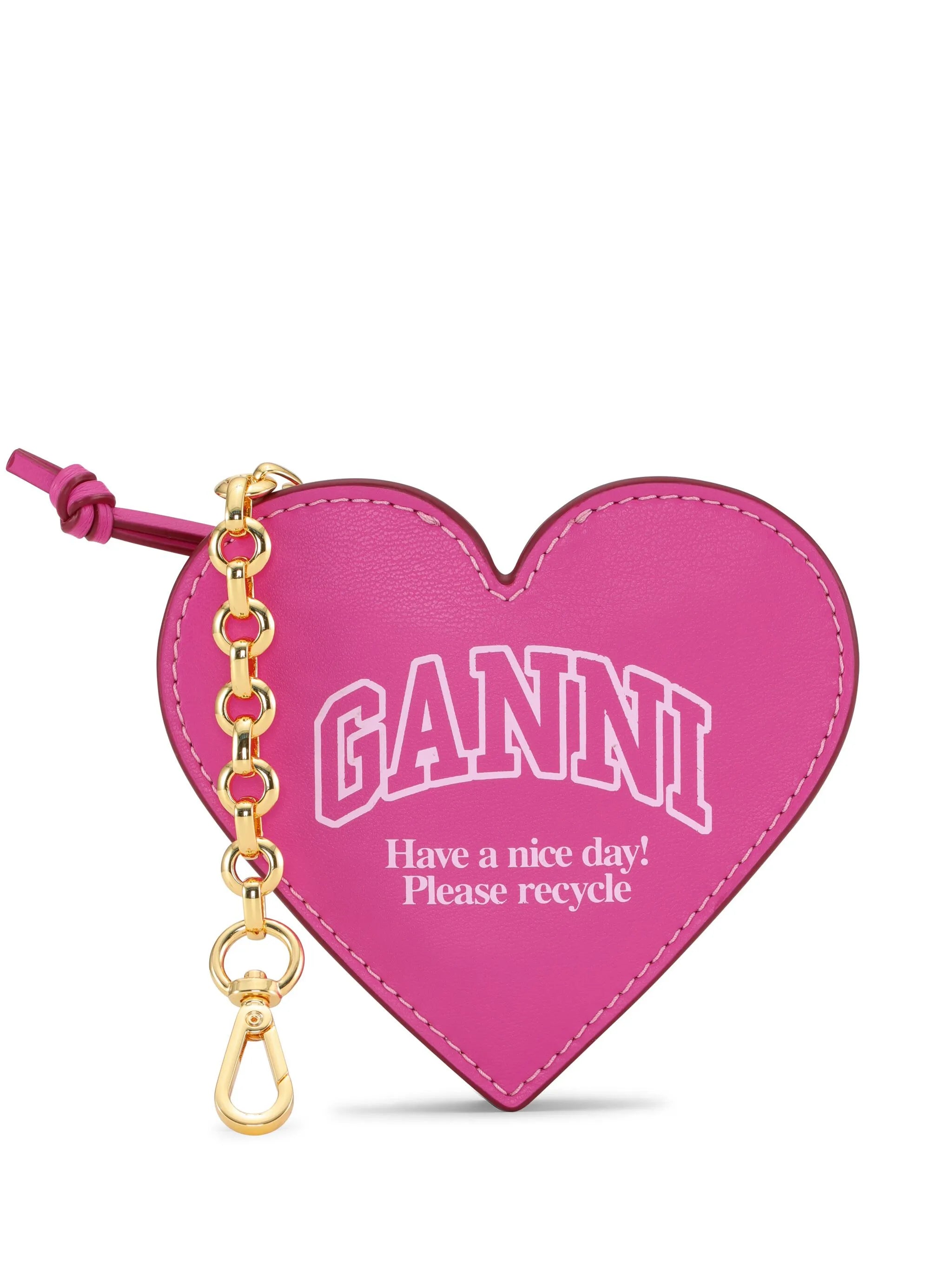 Funny Heart logo-print purse