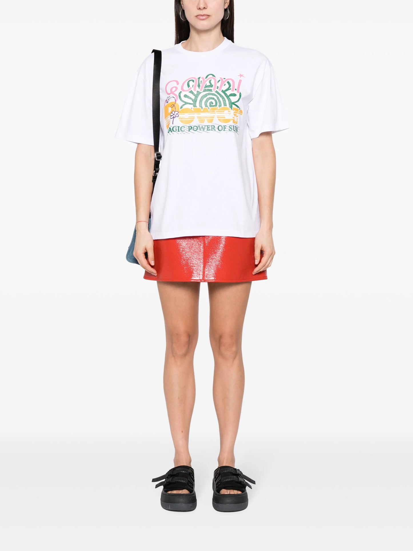 graphic-print organic-cotton blend T-shirt