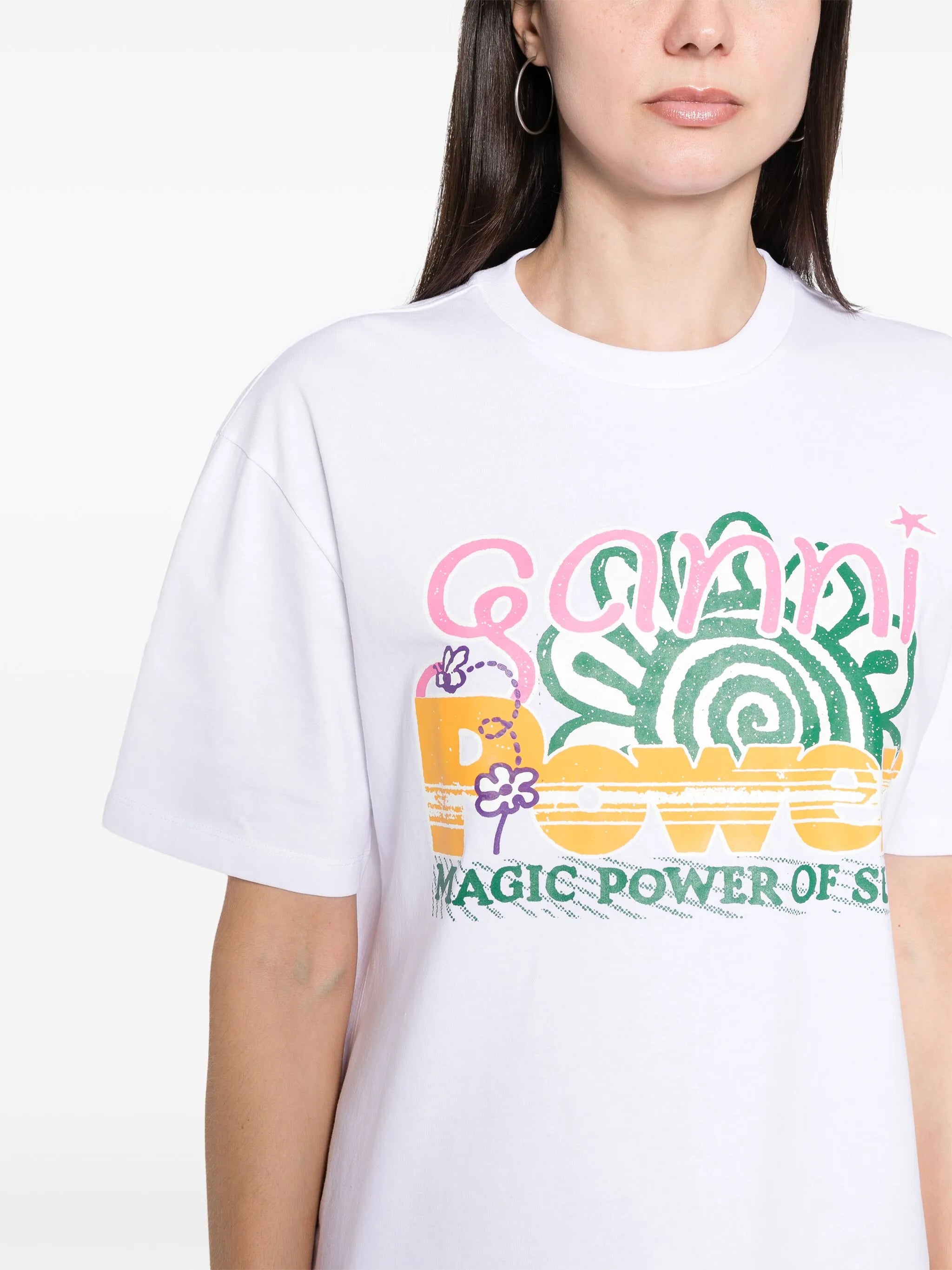 graphic-print organic-cotton blend T-shirt