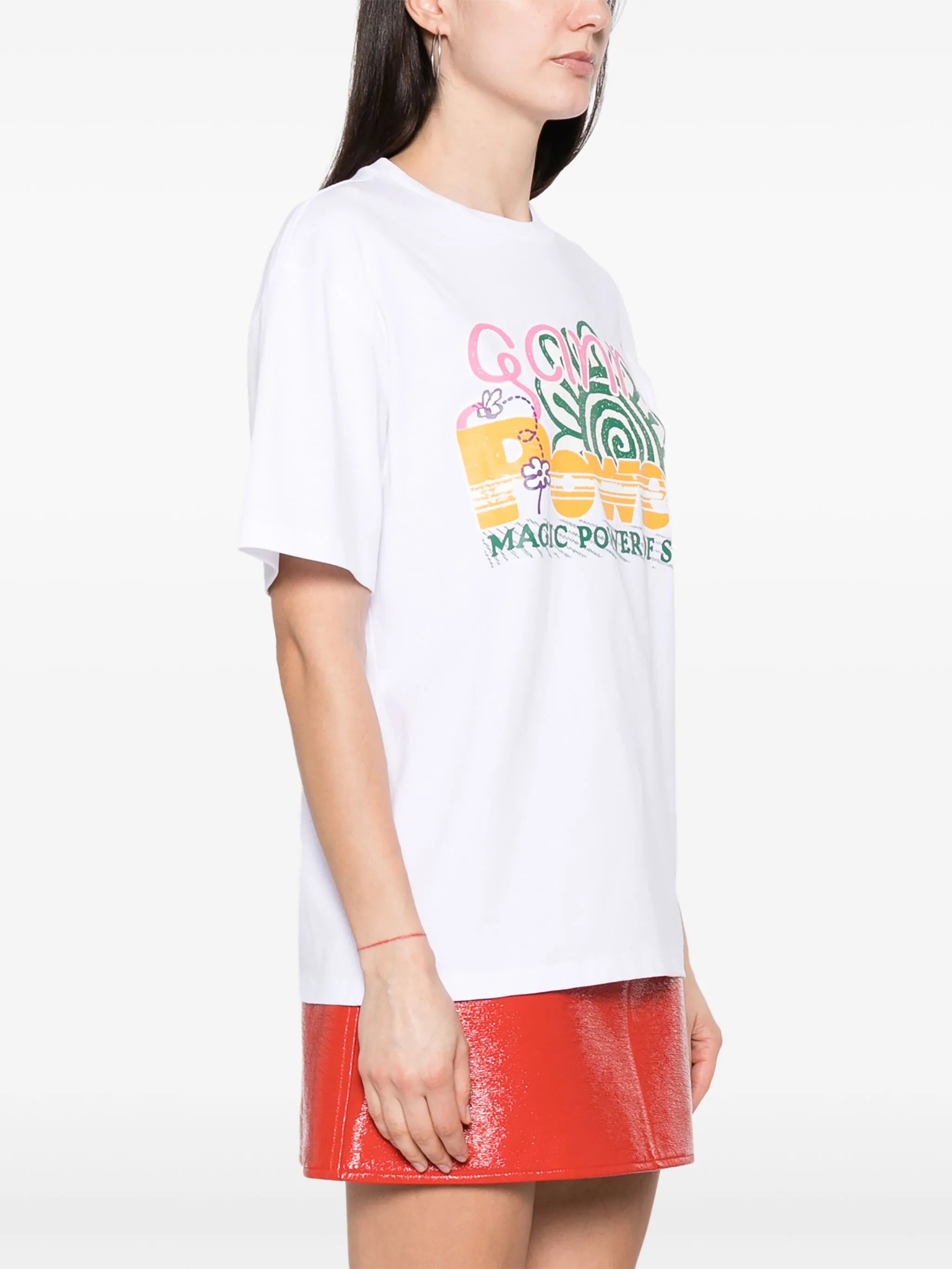 graphic-print organic-cotton blend T-shirt