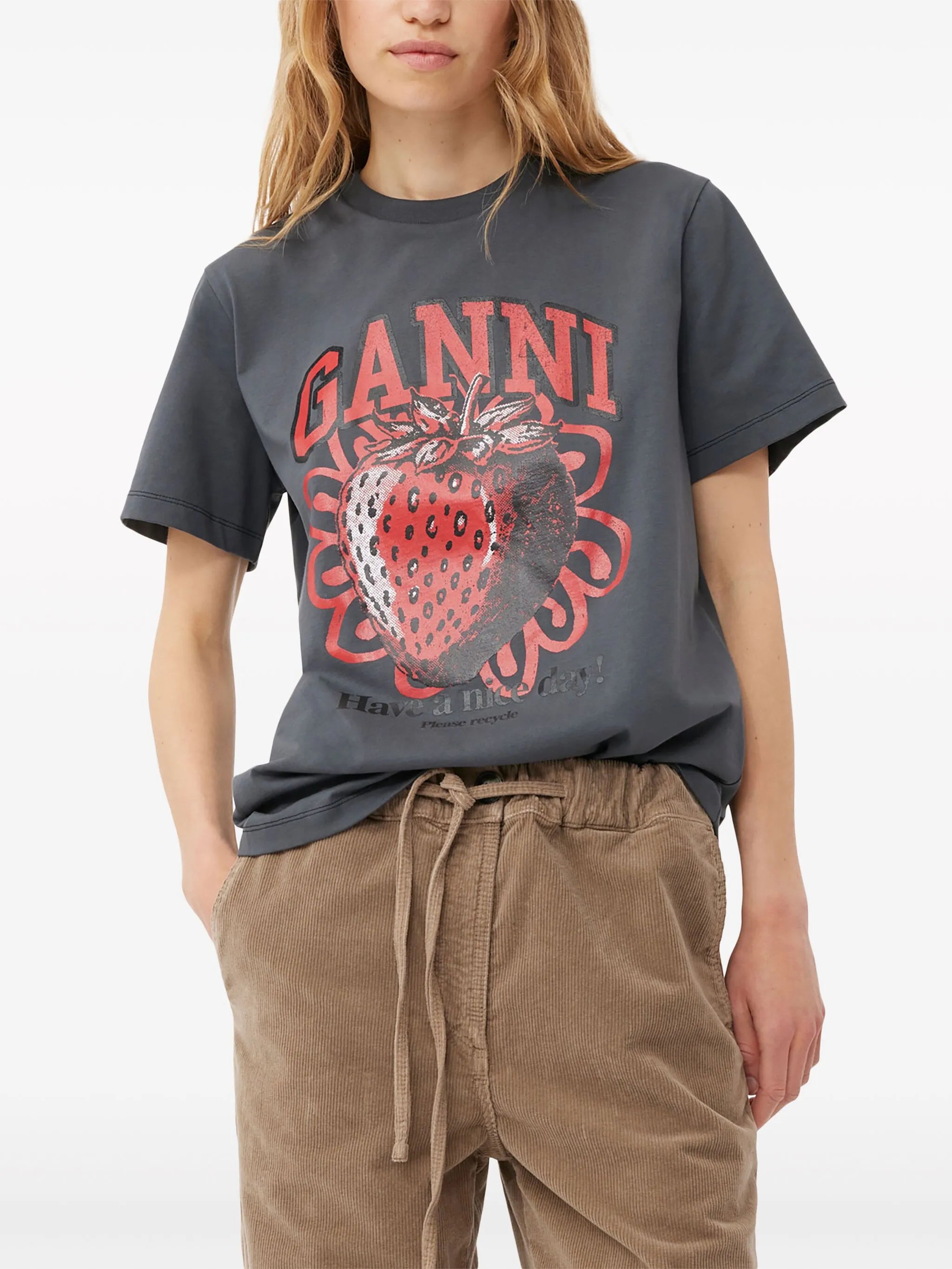graphic-print organic-cotton T-shirt