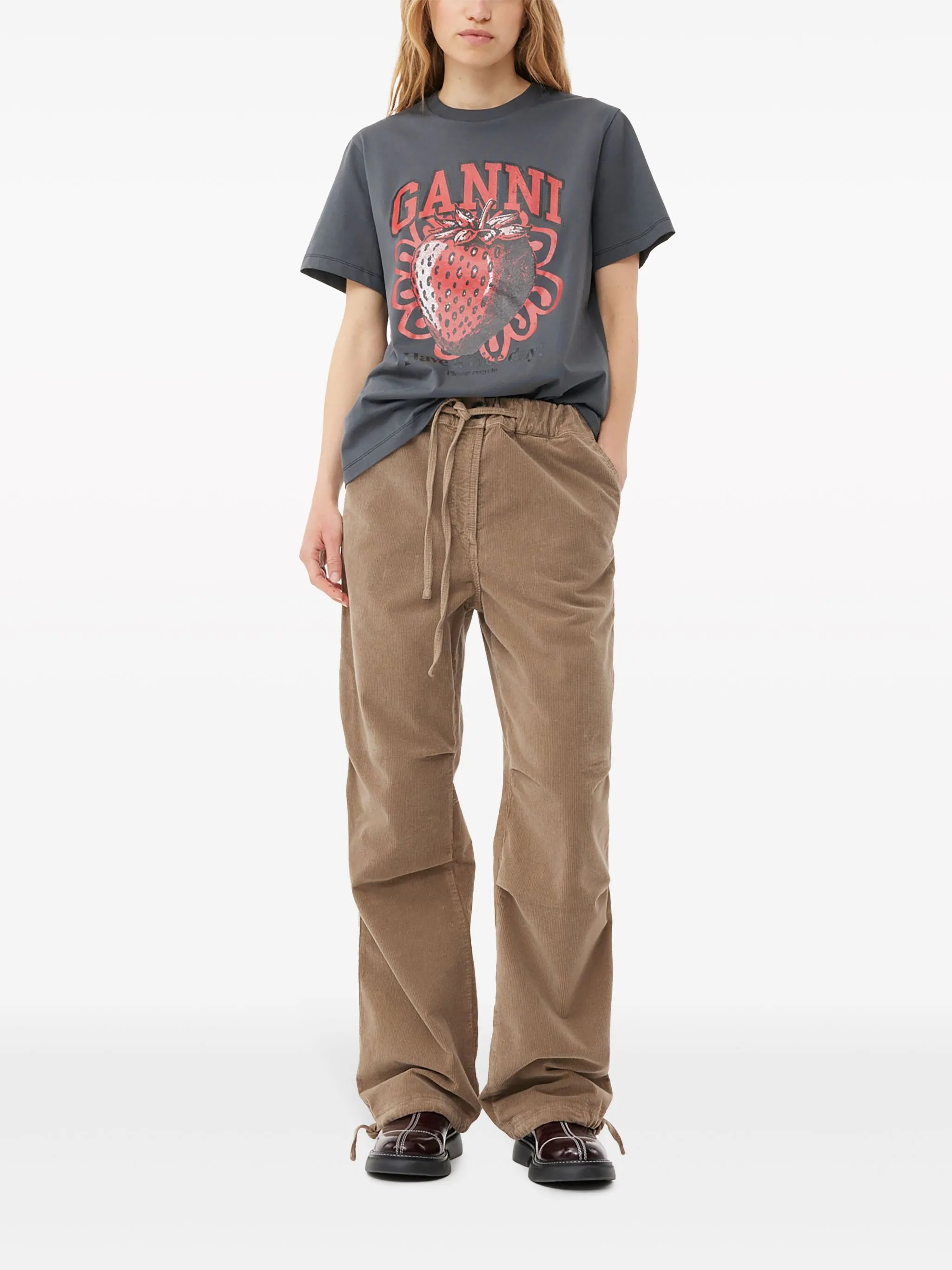 graphic-print organic-cotton T-shirt