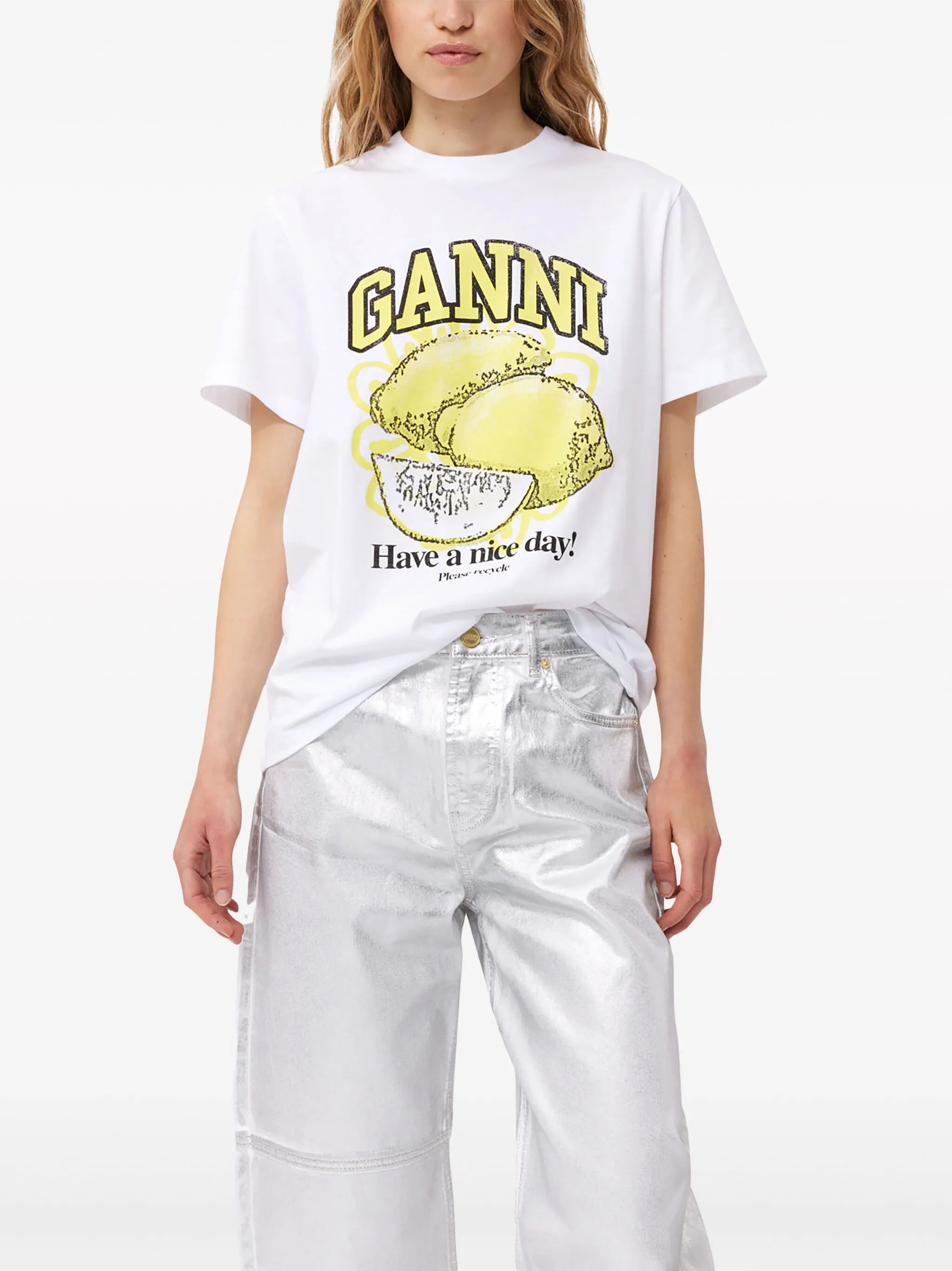 logo-print organic-cotton T-shirt