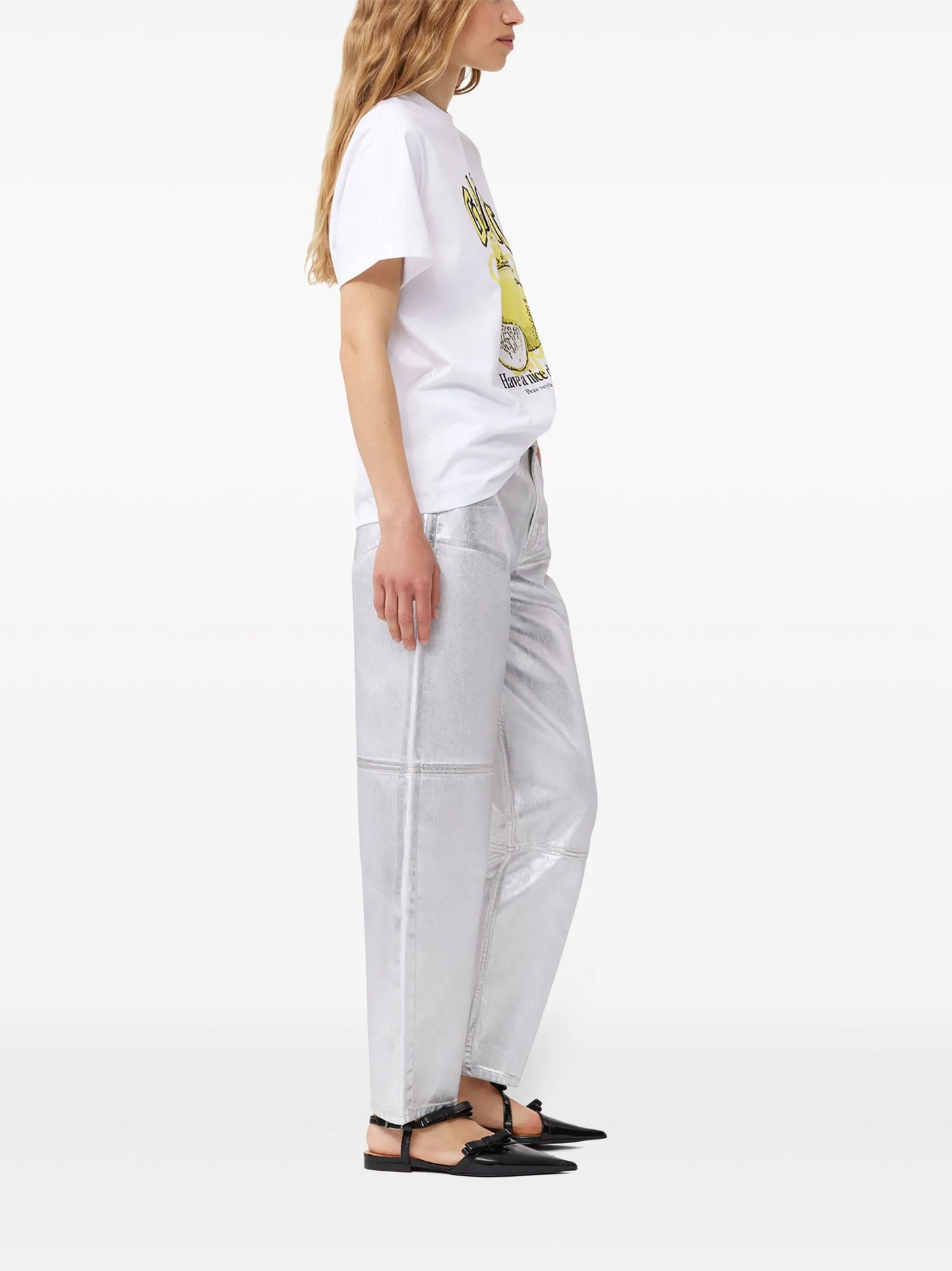 logo-print organic-cotton T-shirt