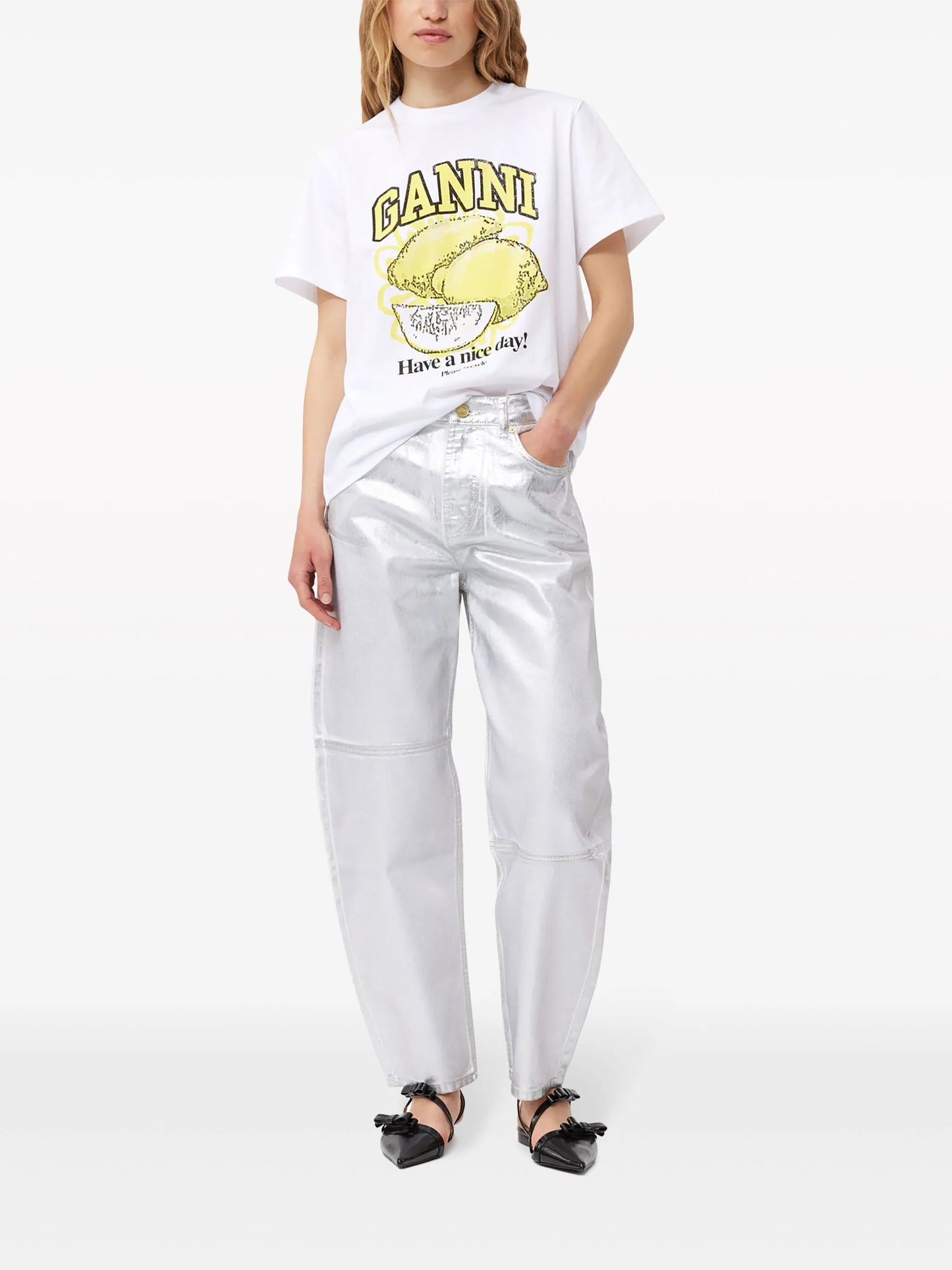 logo-print organic-cotton T-shirt