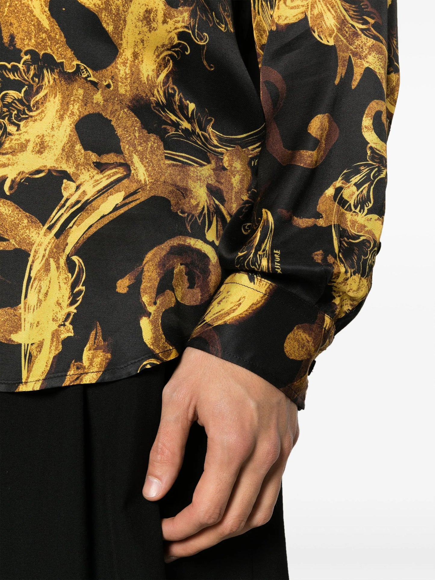 abstract-print long-sleeve shirt