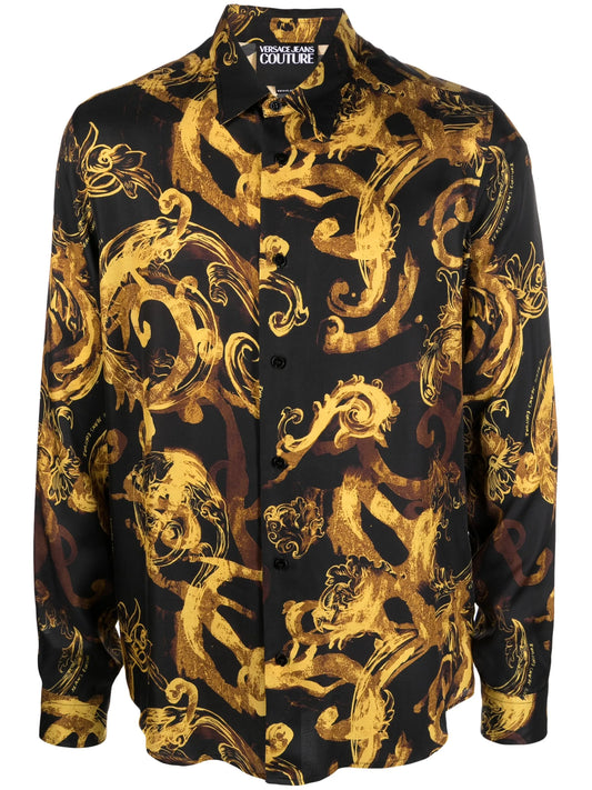abstract-print long-sleeve shirt