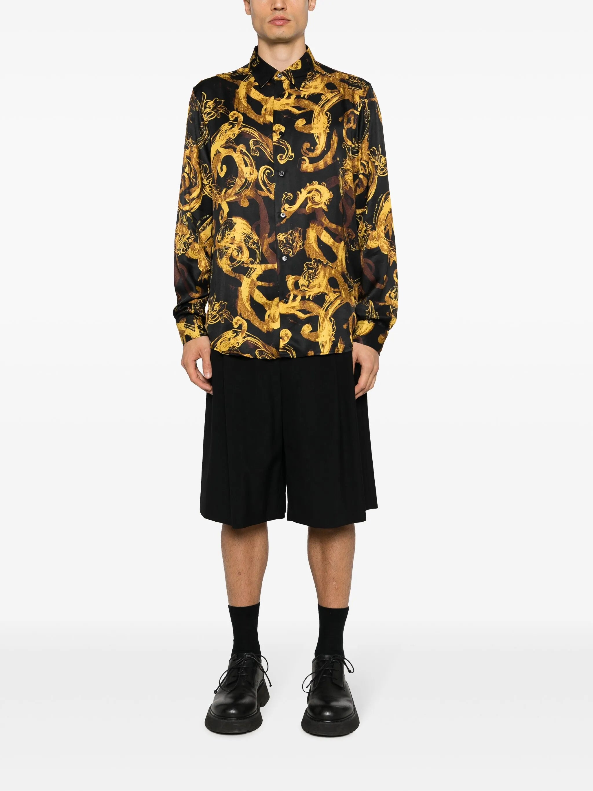 abstract-print long-sleeve shirt