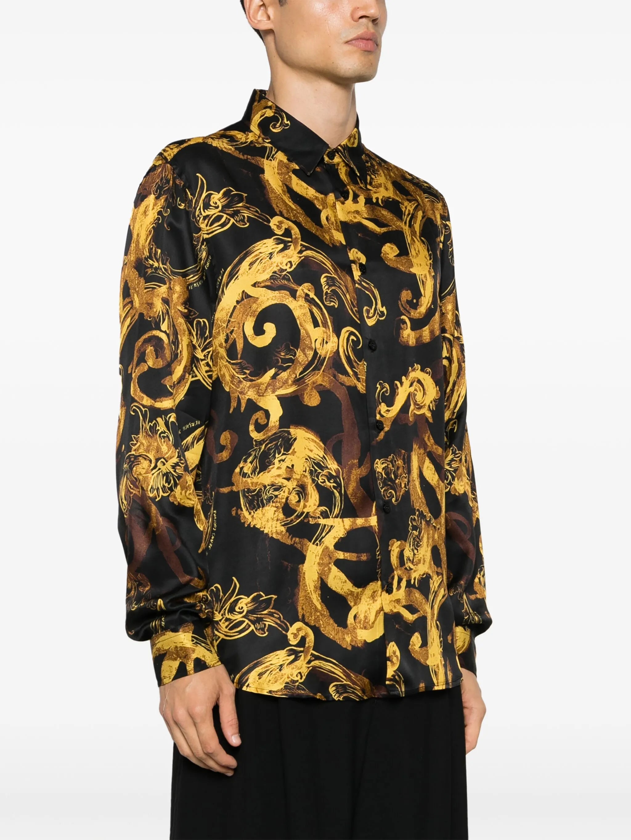 abstract-print long-sleeve shirt
