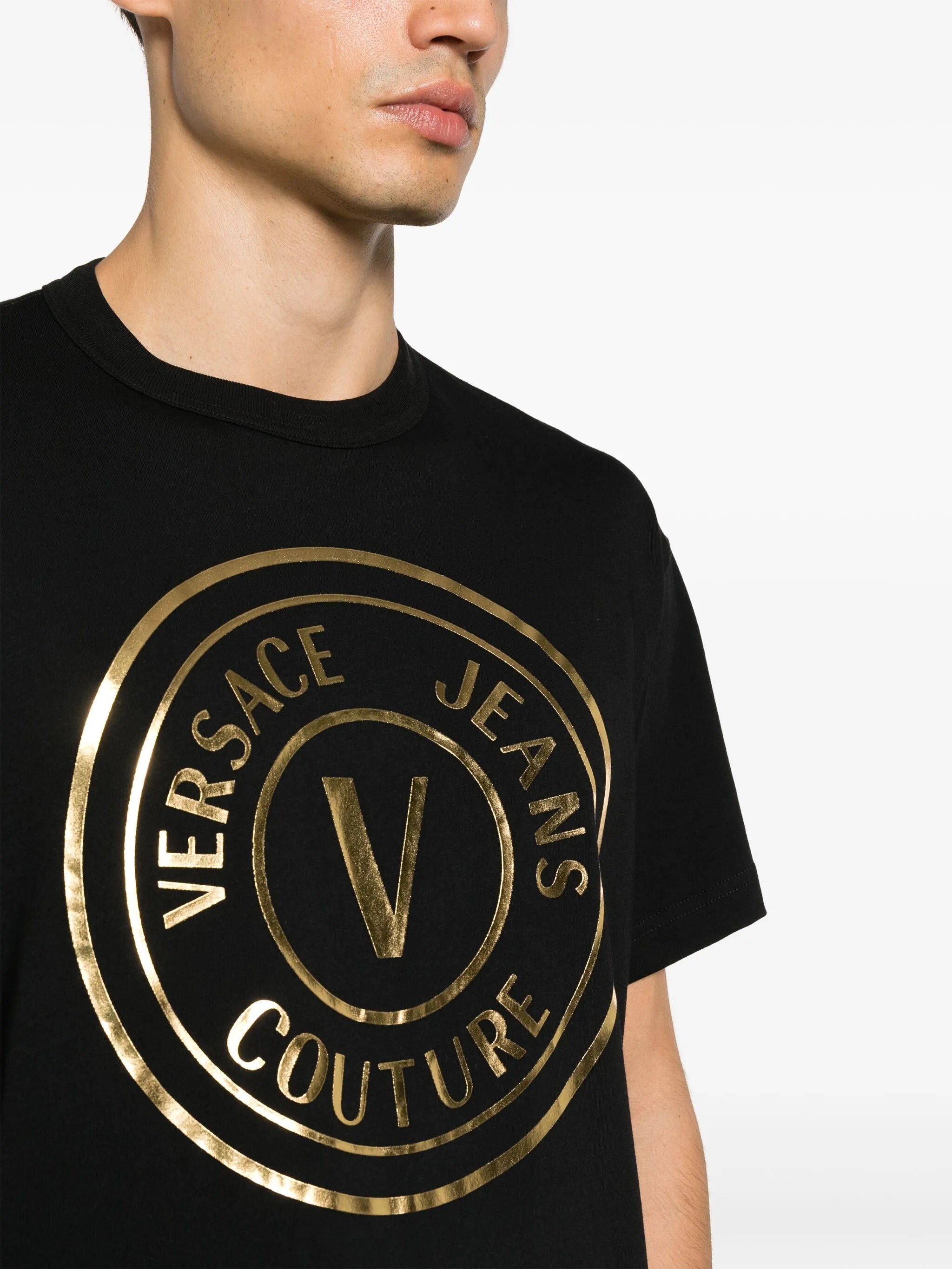 foiled logo-print cotton T-shirt