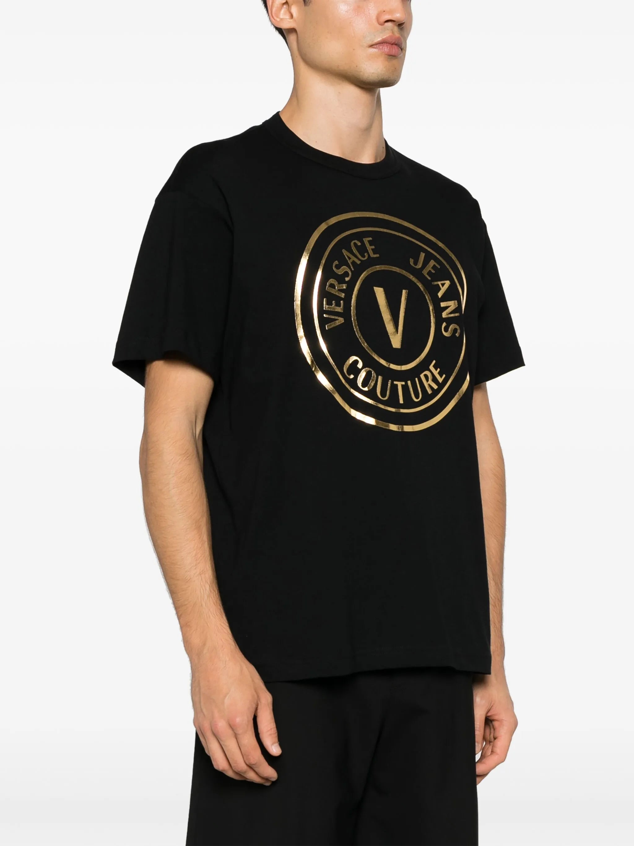 foiled logo-print cotton T-shirt