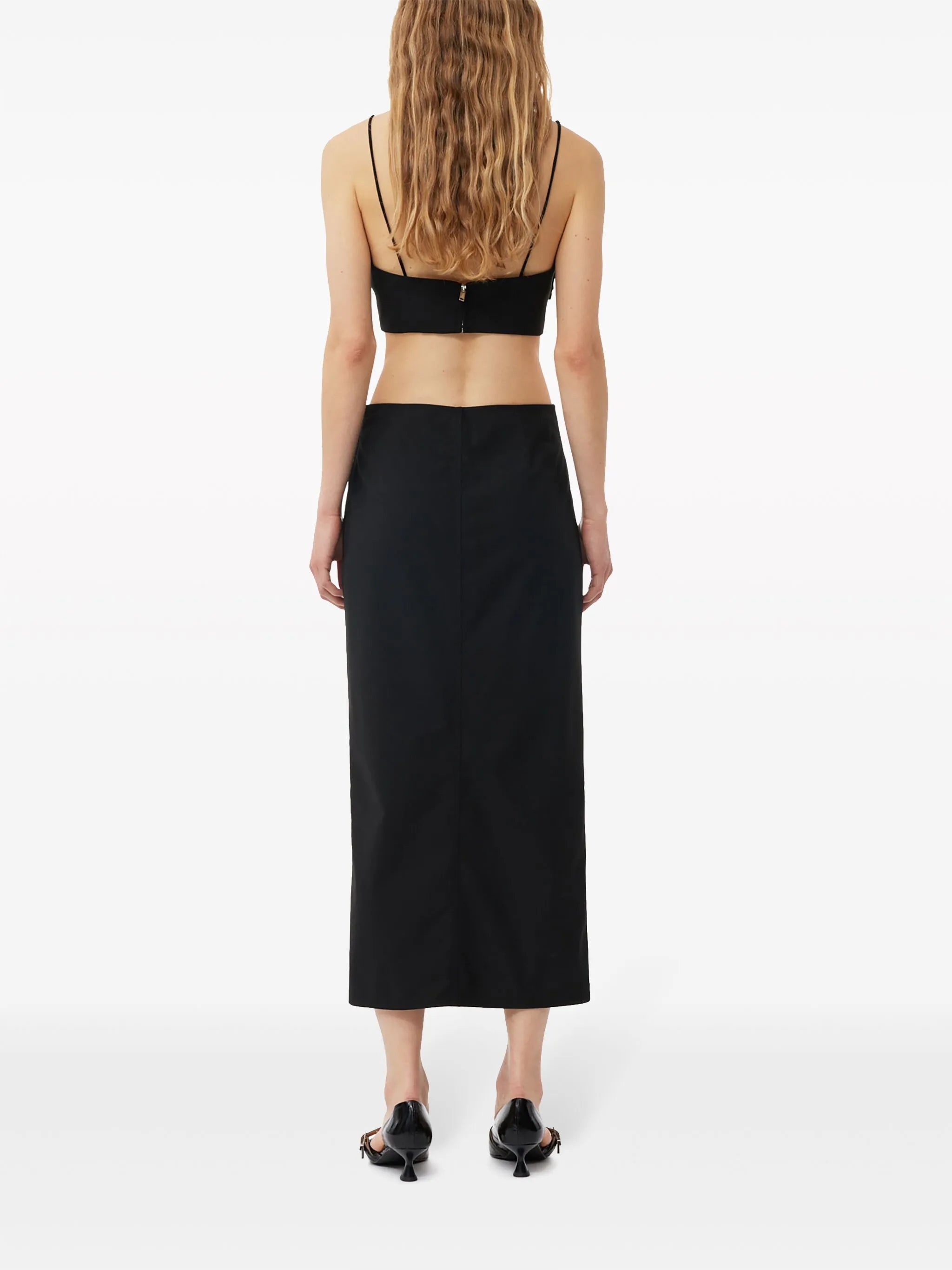 Drapey sleeveless cropped top