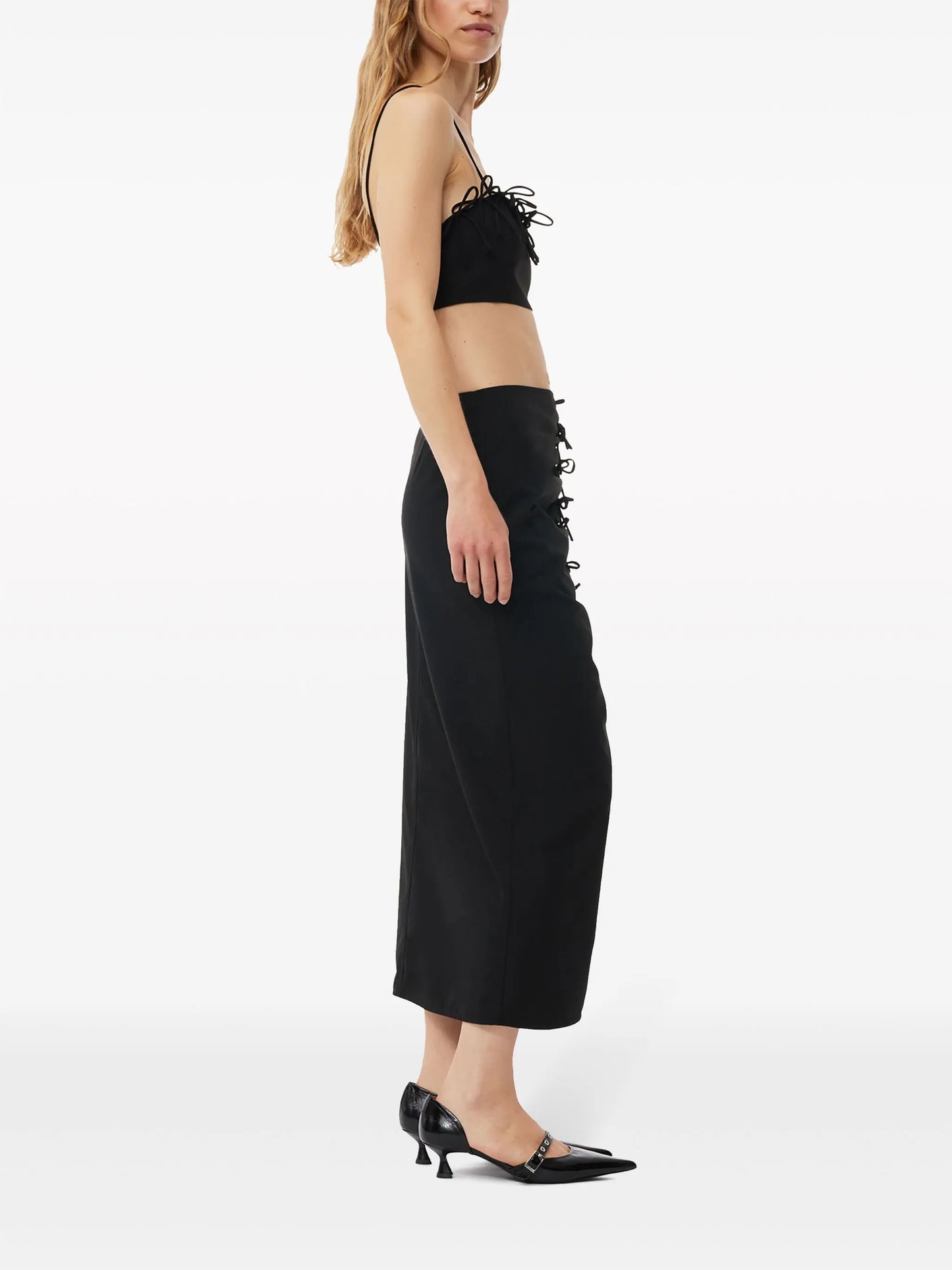 Drapey sleeveless cropped top