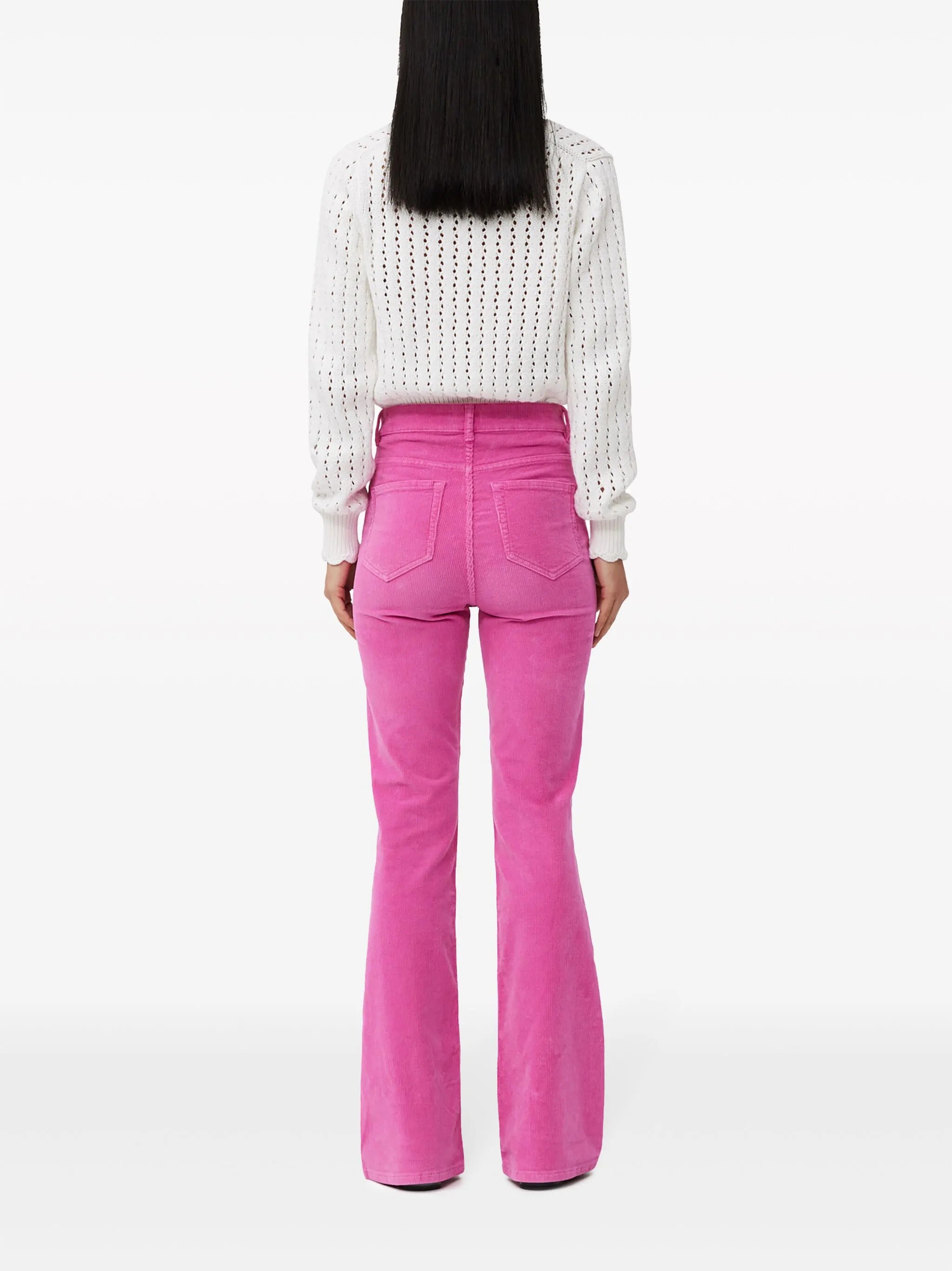 corduroy organic-cotton blend flared jeans