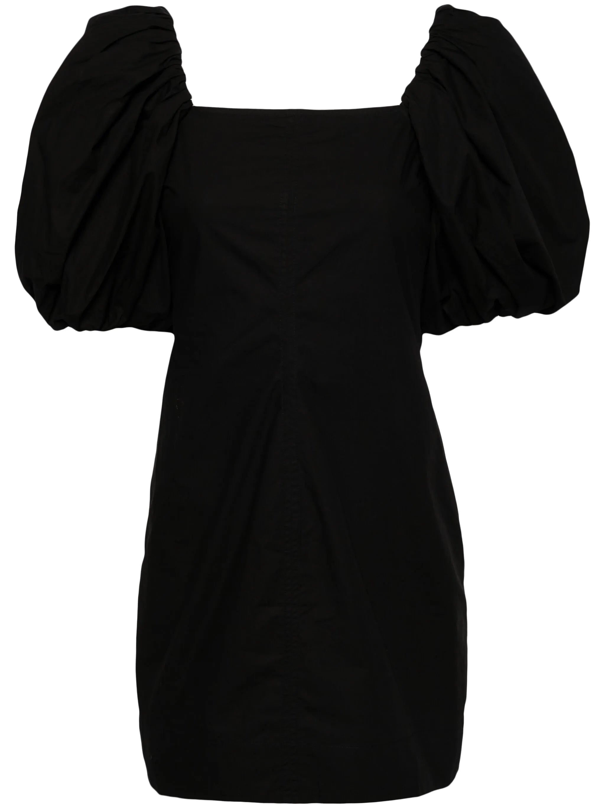 poplin-texture organic-cotton minidress