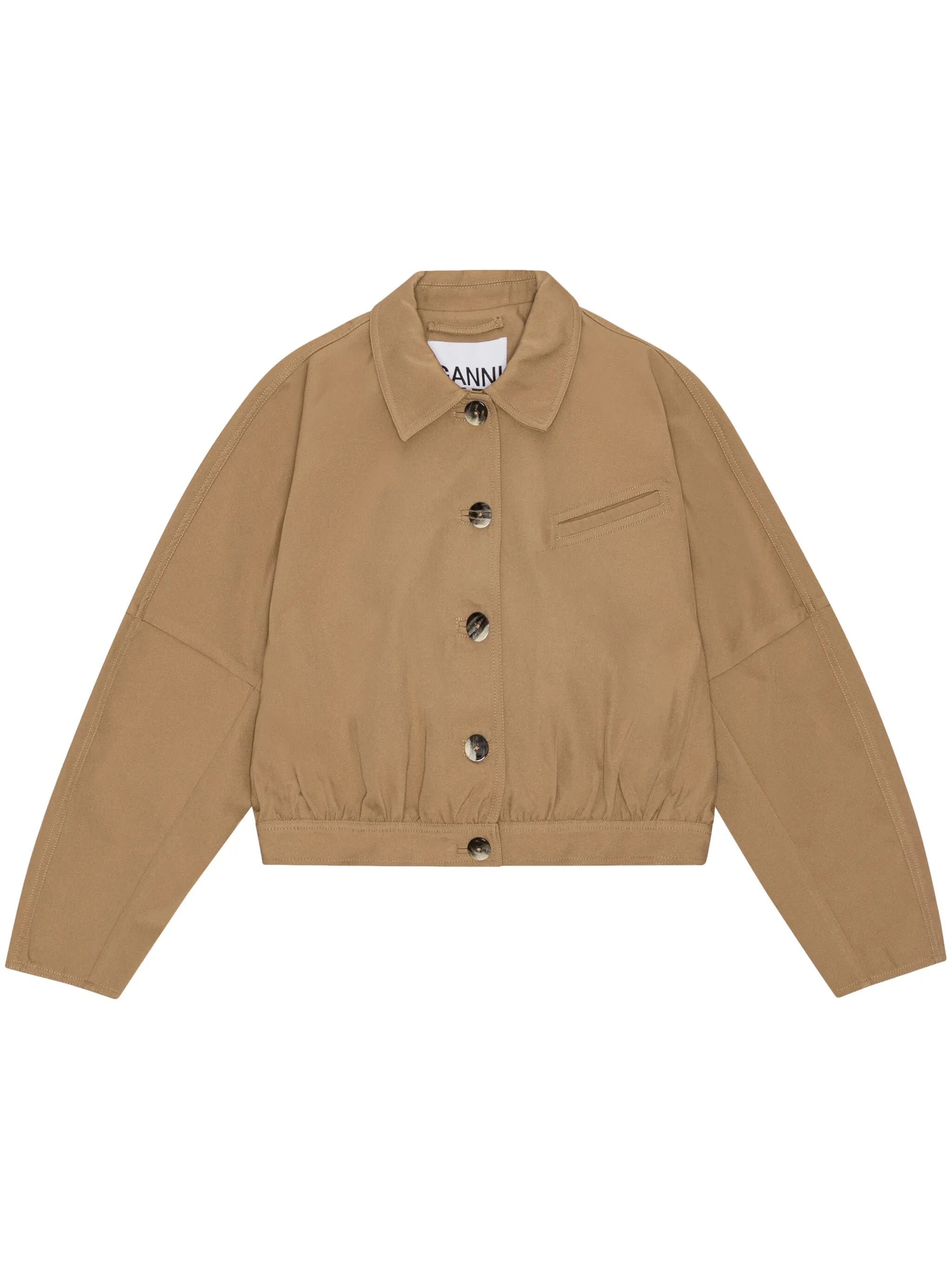 pleated cropped jacket