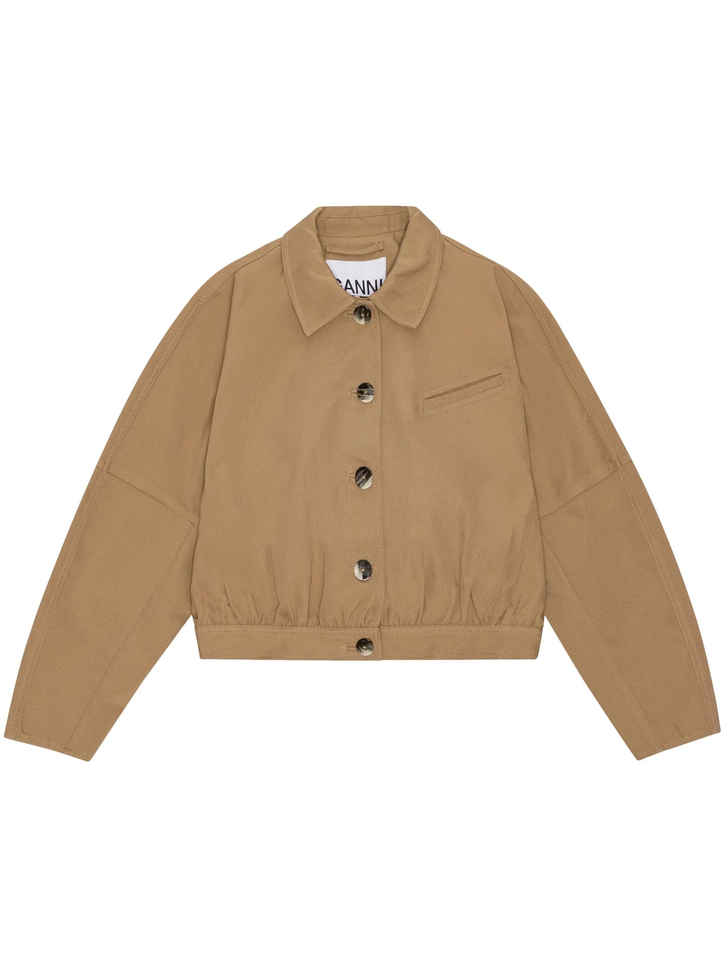pleated cropped jacket