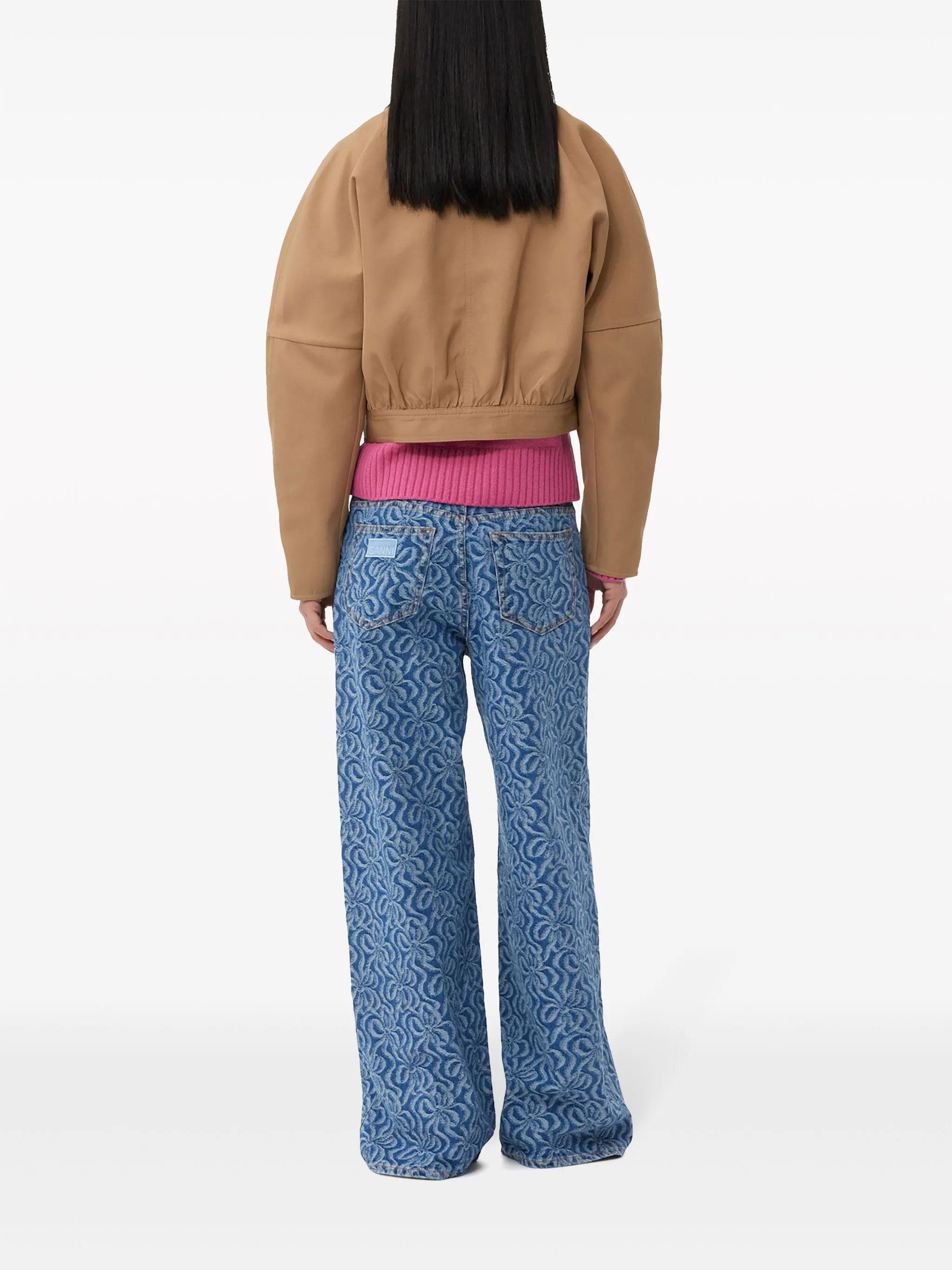 pleated cropped jacket
