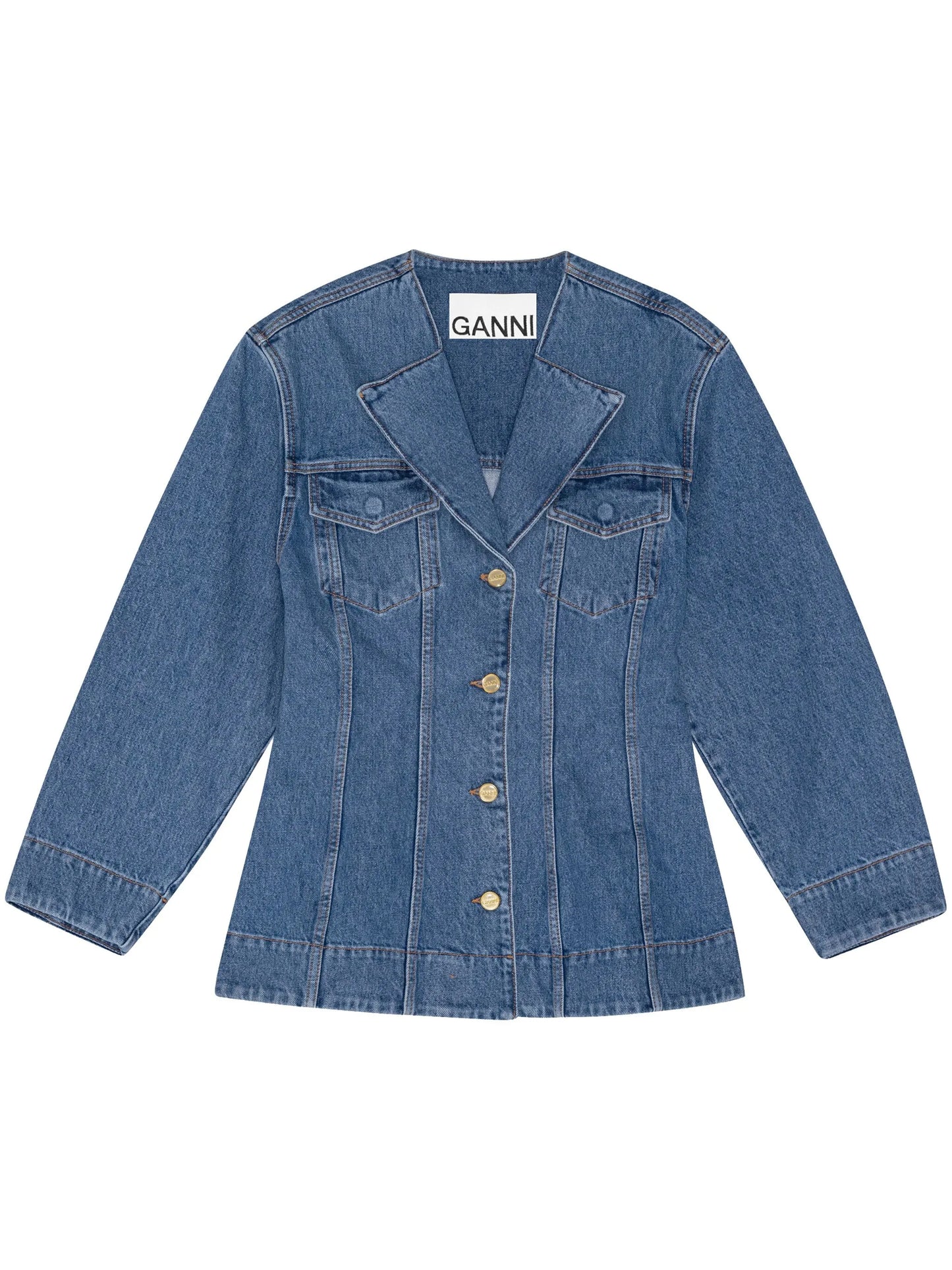 buttoned denim shirt