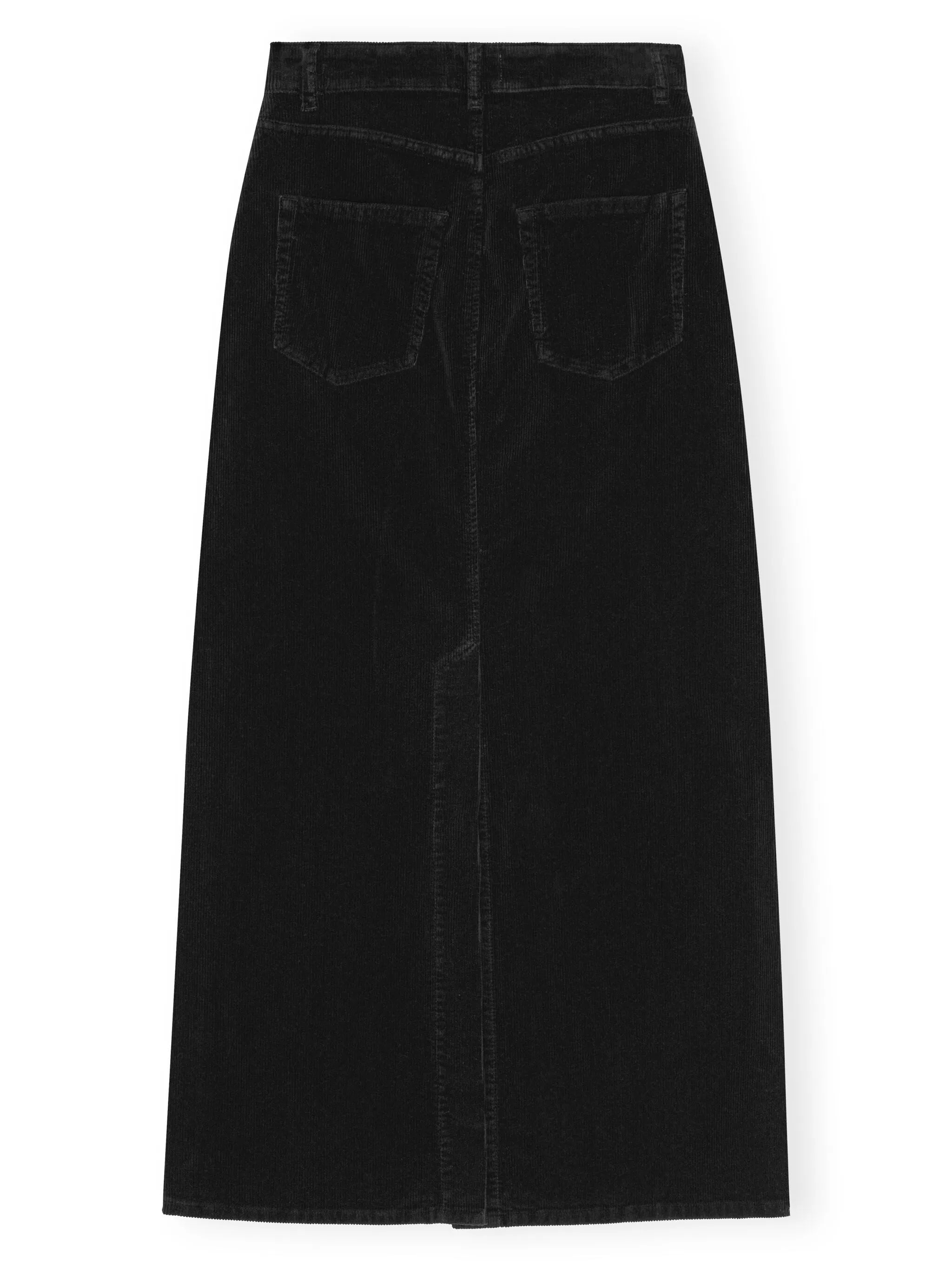 high-waisted corduroy skirt