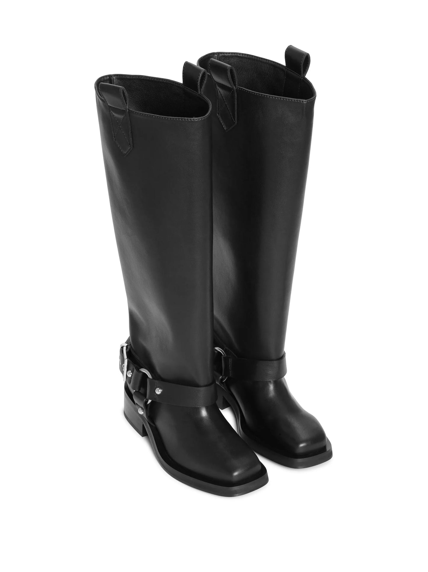 square-toe mid-calf boots