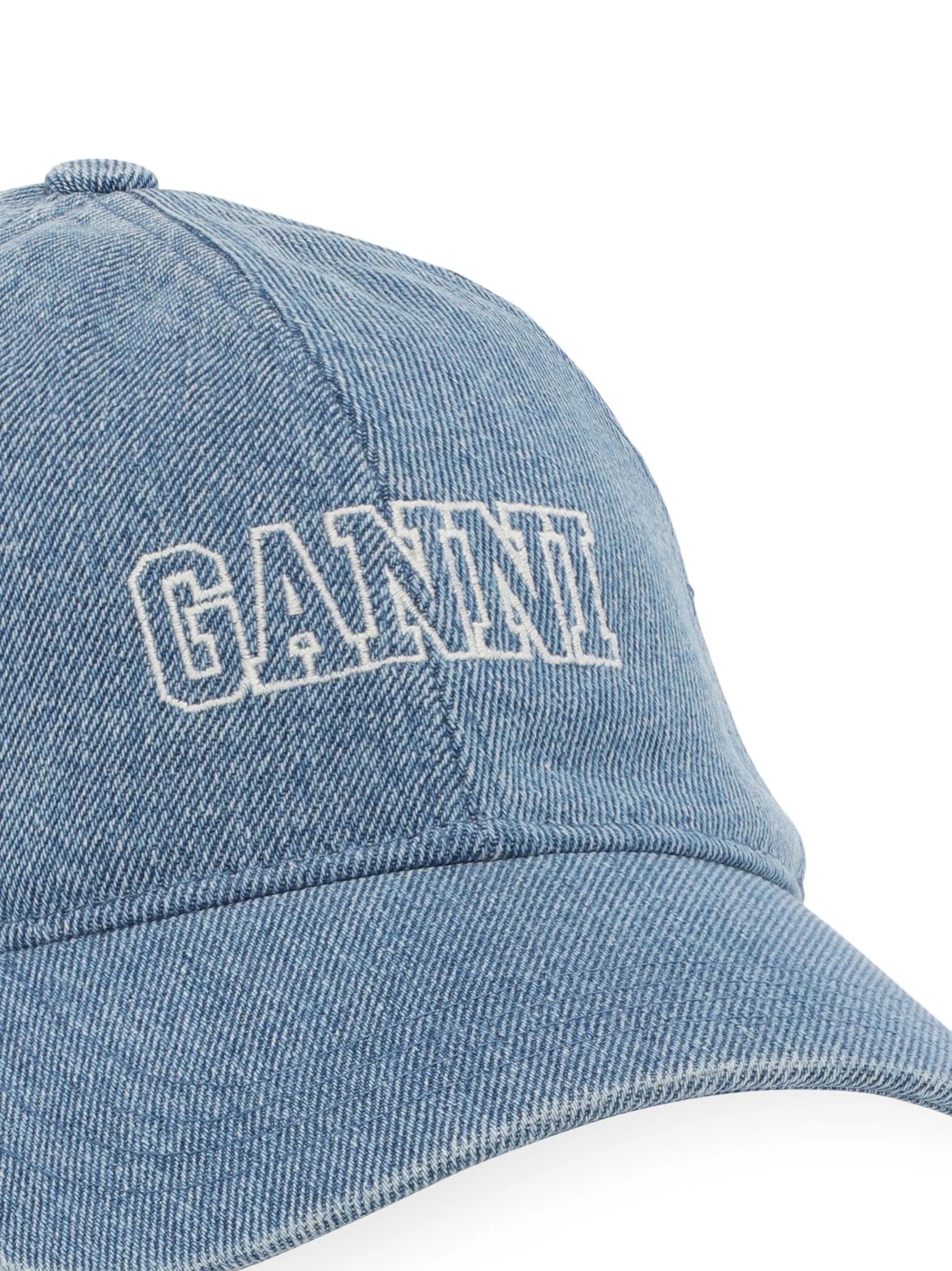 logo-embroidered denim baseball cap